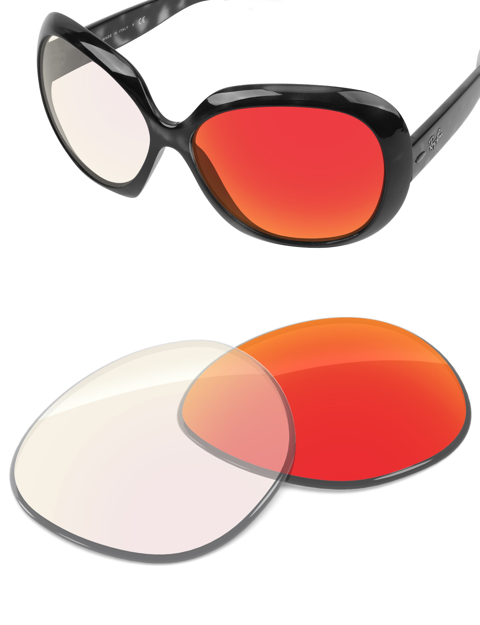 Fire Red FlashMirror™ Photochromic-Non-Polarized