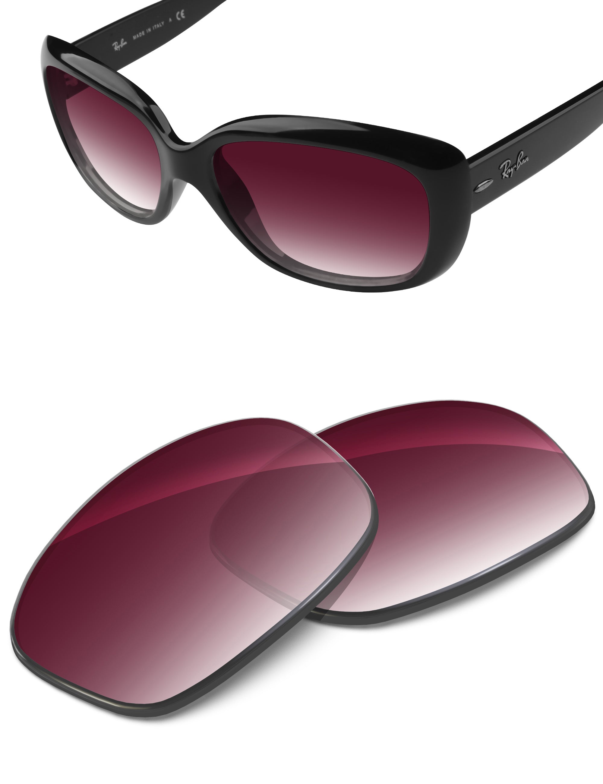 Wine Red Gradient-Non-Polarized