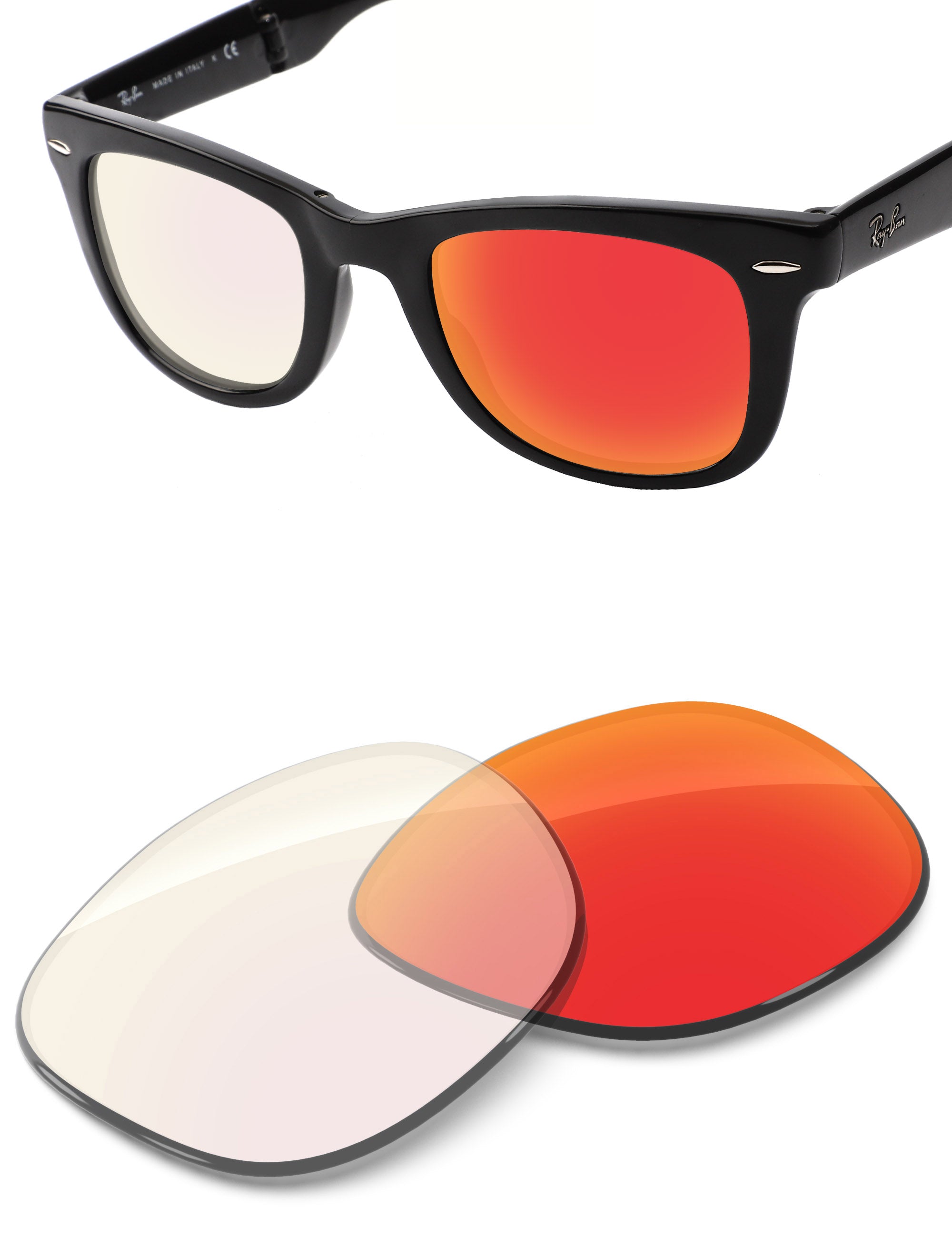 Fire Red FlashMirror™ Photochromic-Non-Polarized