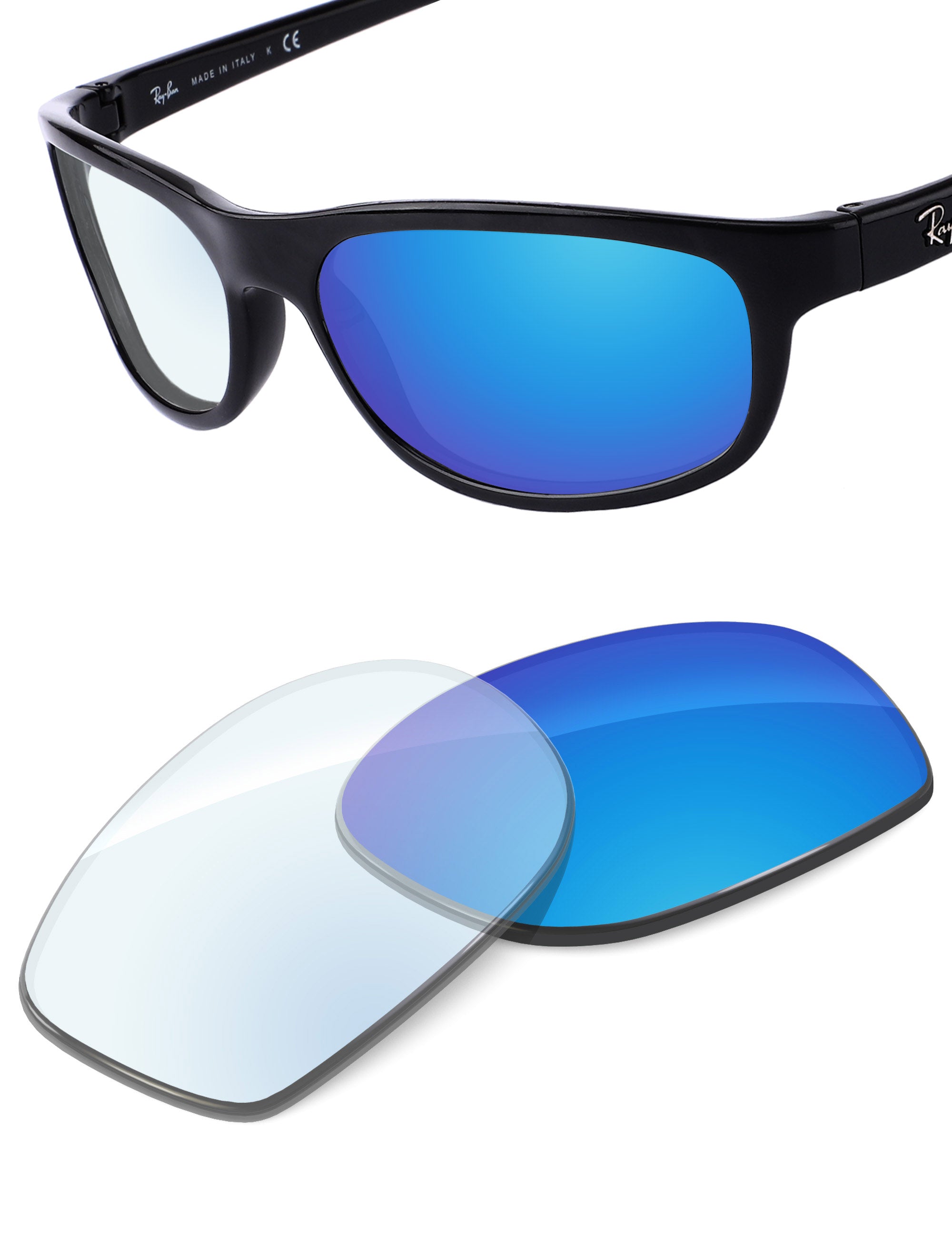 Sky Blue FlashMirror™ Photochromic-Non-Polarized