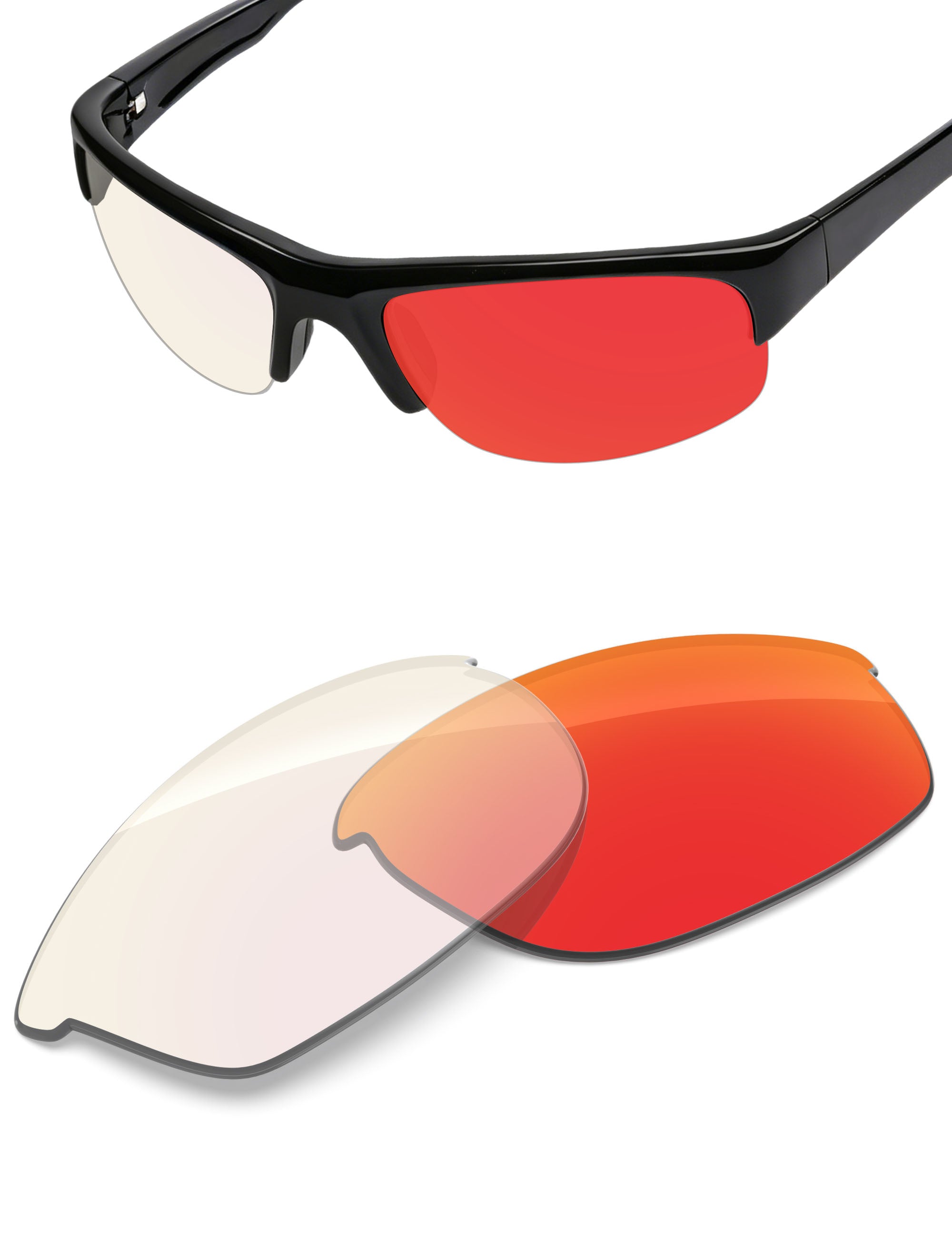 Fire Red FlashMirror™ Photochromic-Non-Polarized