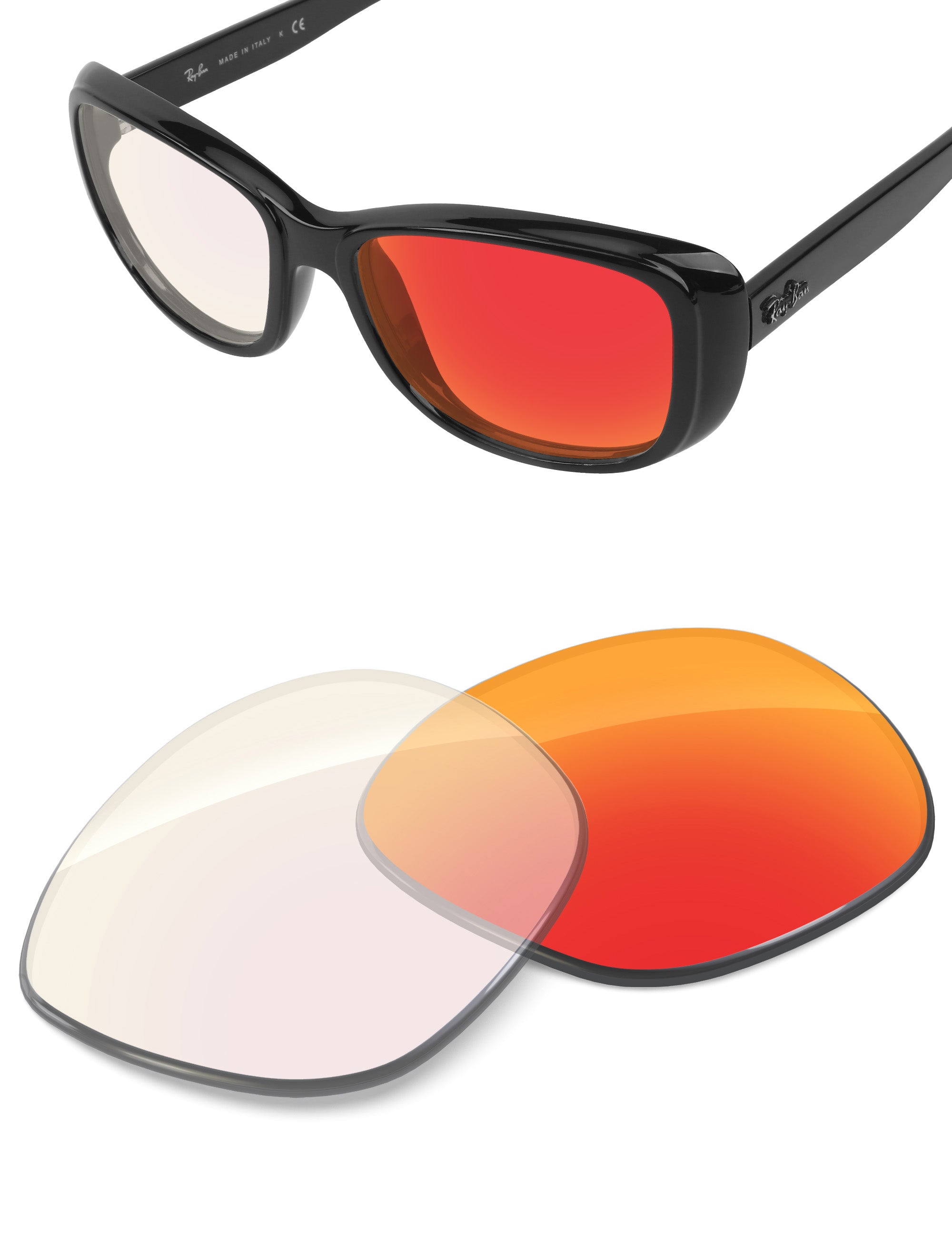 Fire Red FlashMirror™ Photochromic-Non-Polarized