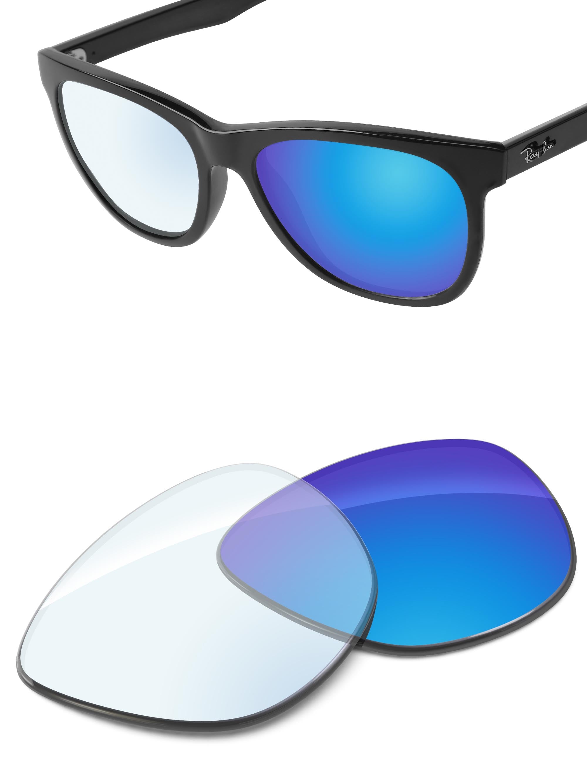 Sky Blue FlashMirror™ Photochromic-Non-Polarized
