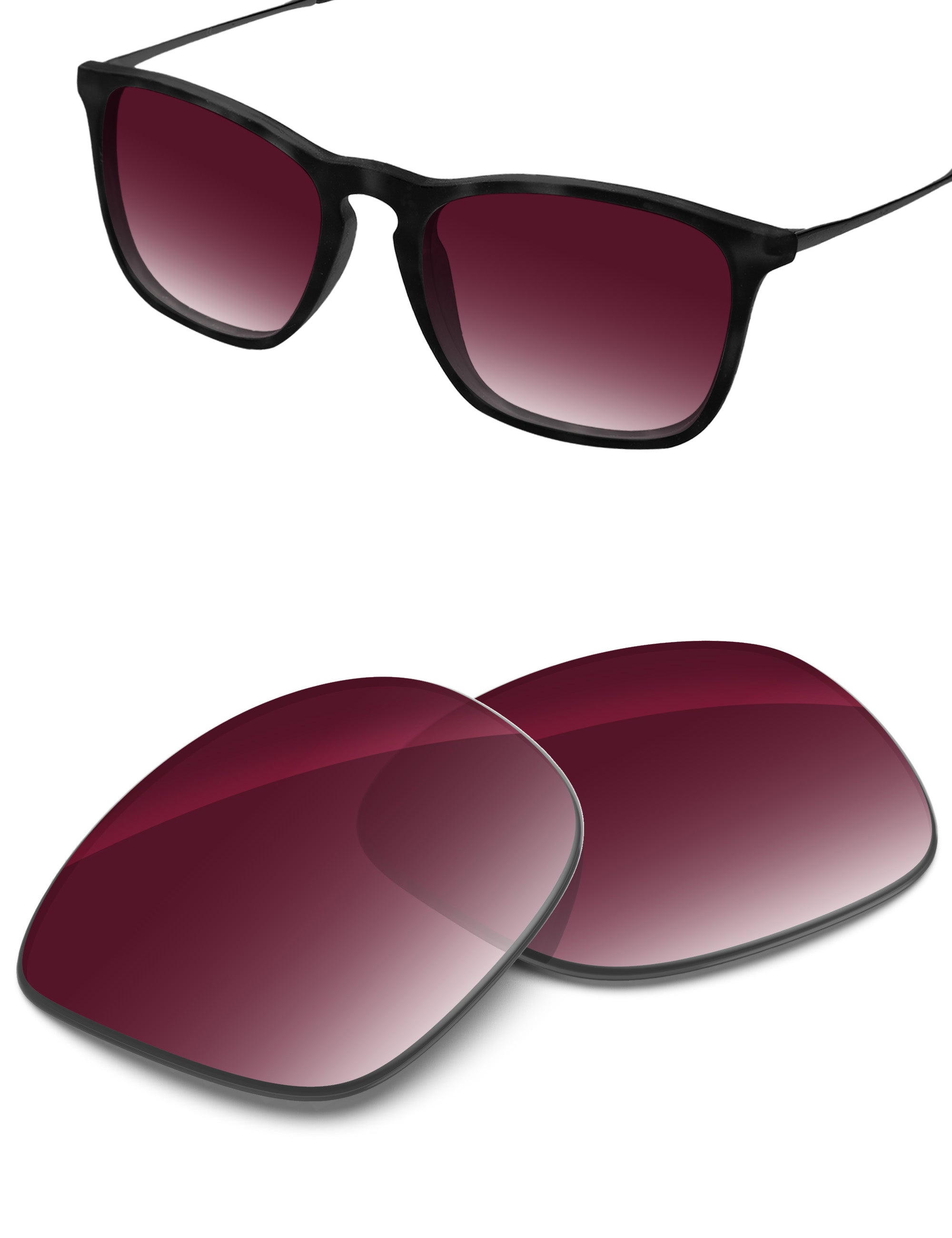 Wine Red Gradient-Non-Polarized