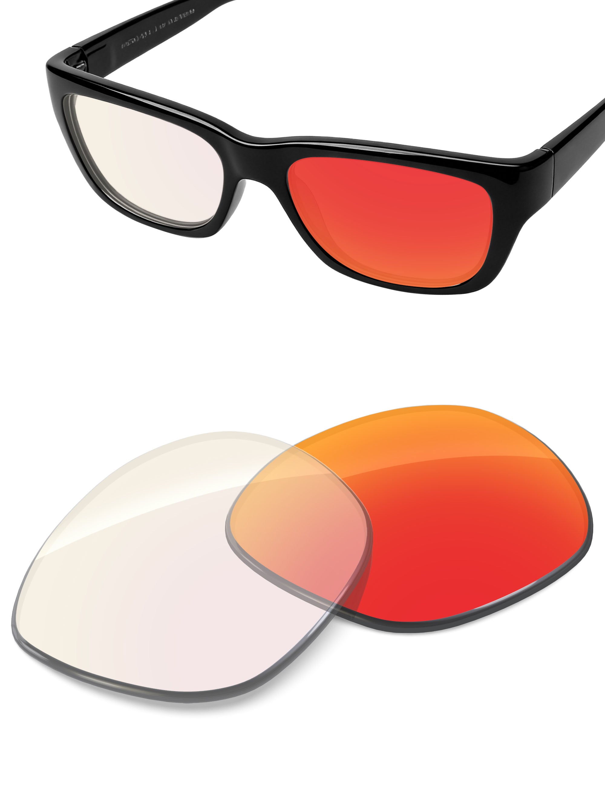 Fire Red FlashMirror™ Photochromic-Non-Polarized