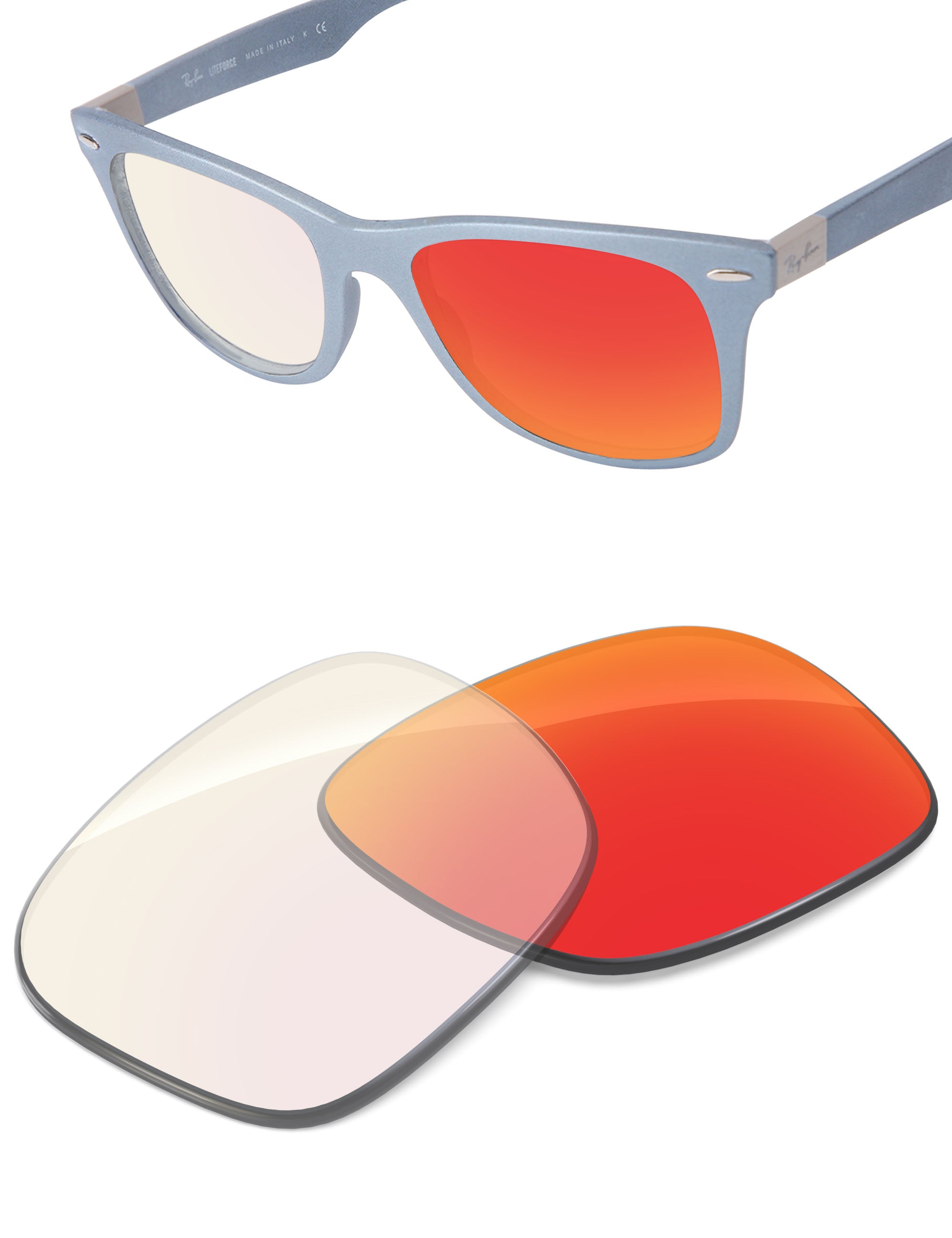 Fire Red FlashMirror™ Photochromic-Non-Polarized