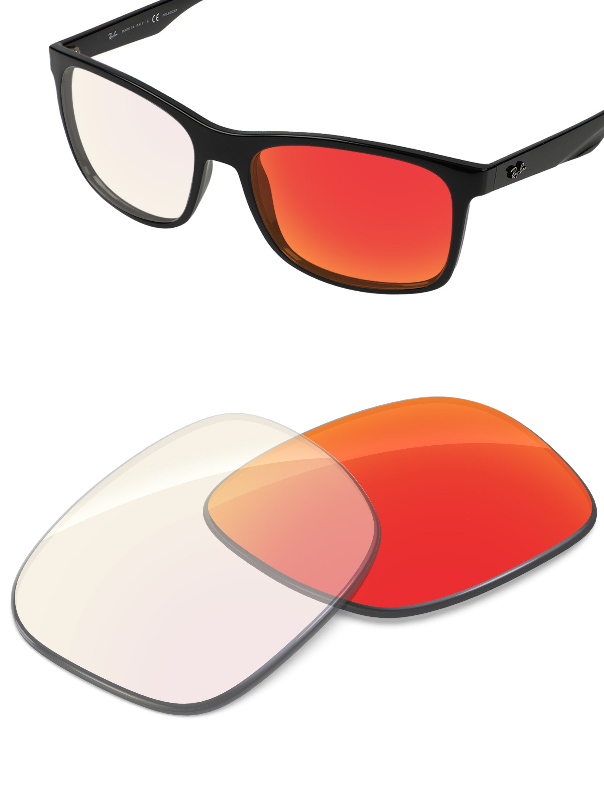 Fire Red FlashMirror™ Photochromic-Non-Polarized