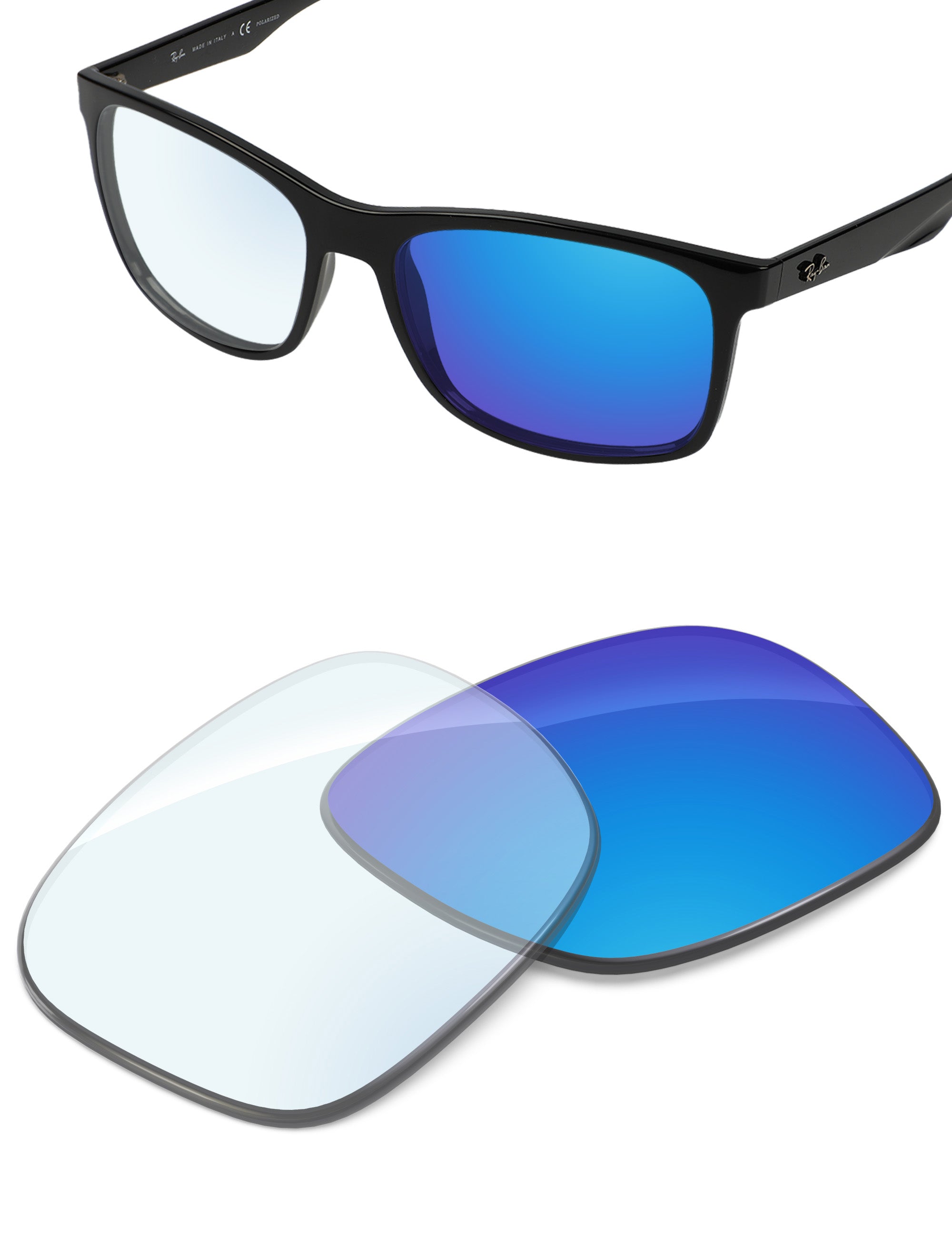 Sky Blue FlashMirror™ Photochromic-Non-Polarized