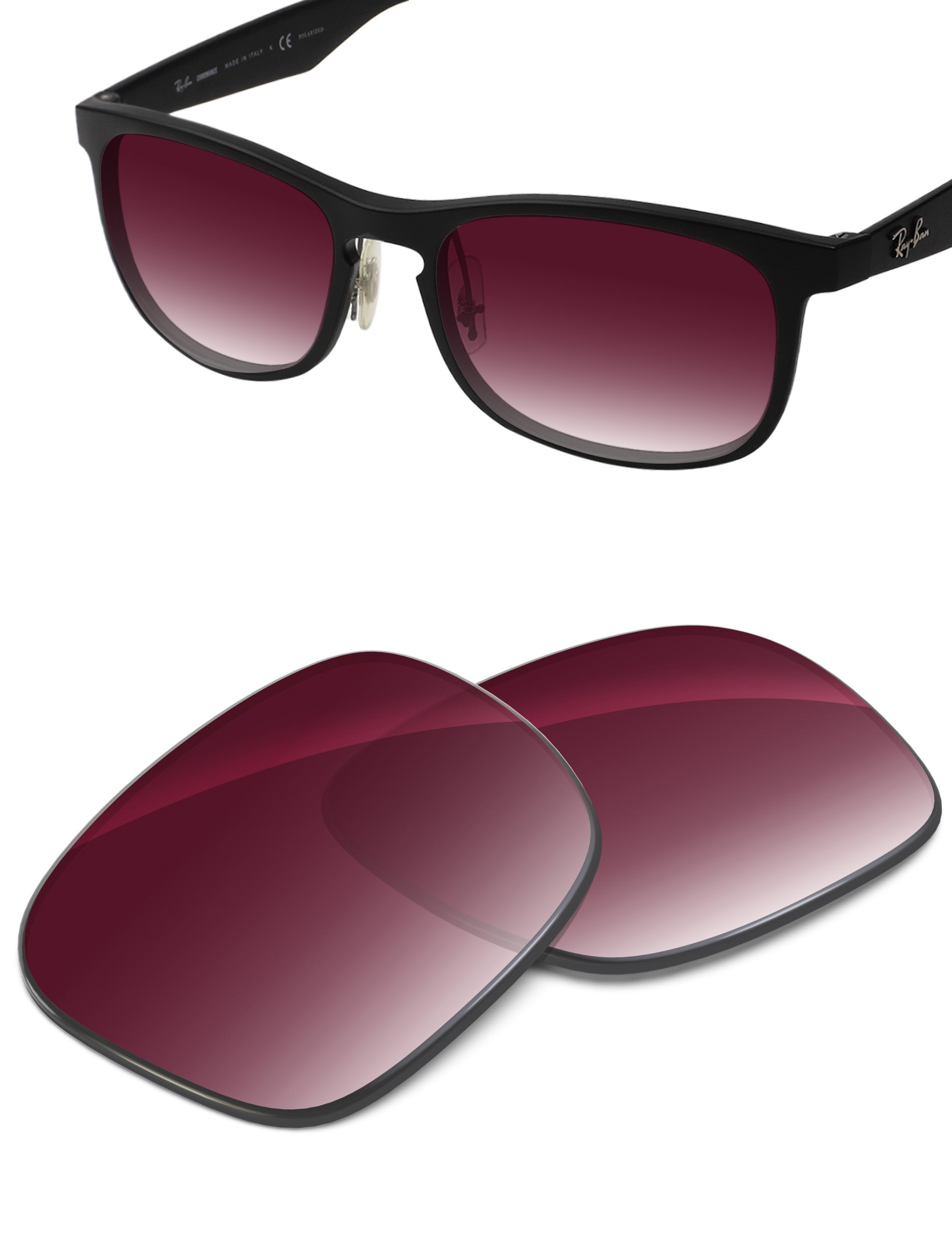 Wine Red Gradient-Non-Polarized