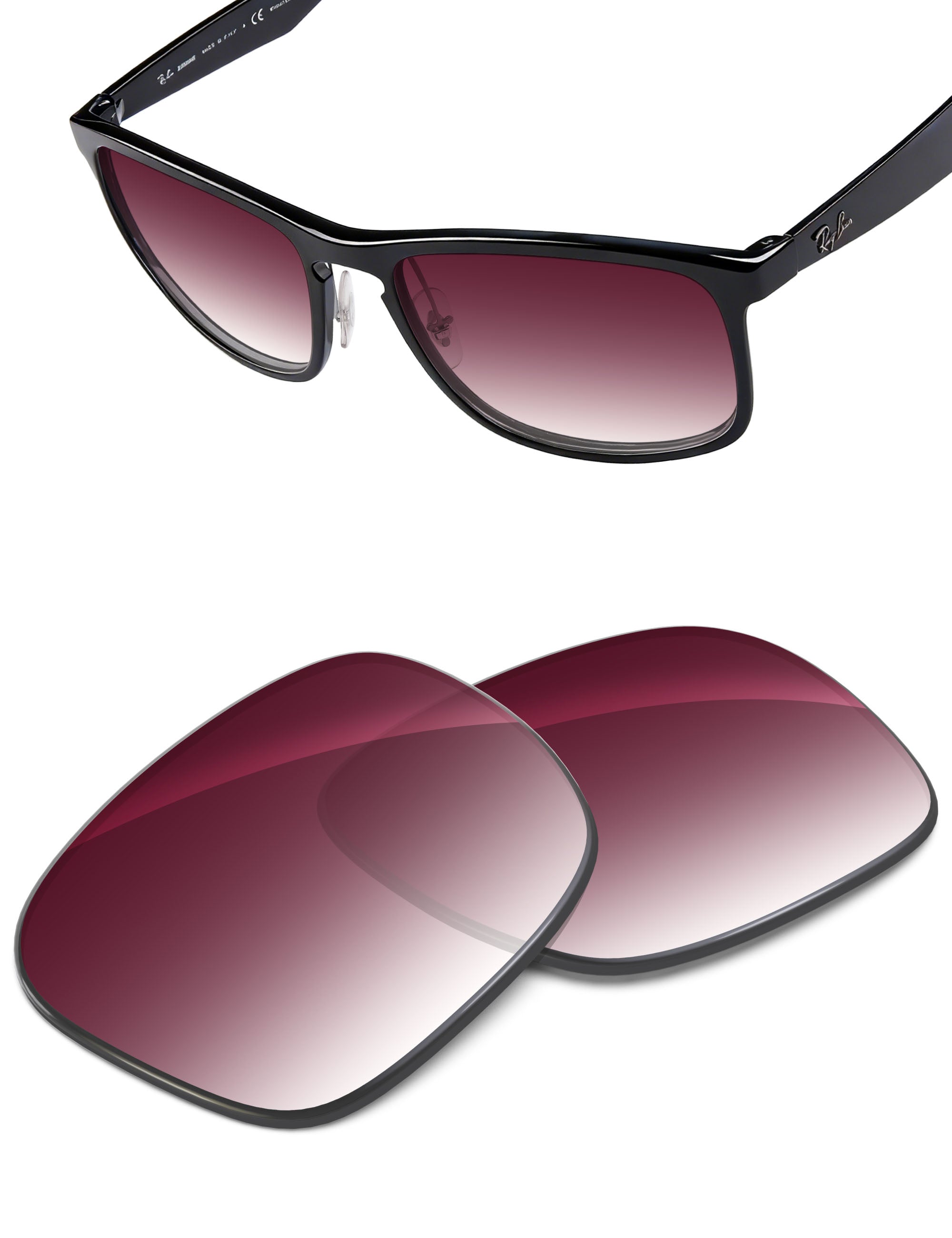 Wine Red Gradient-Non-Polarized