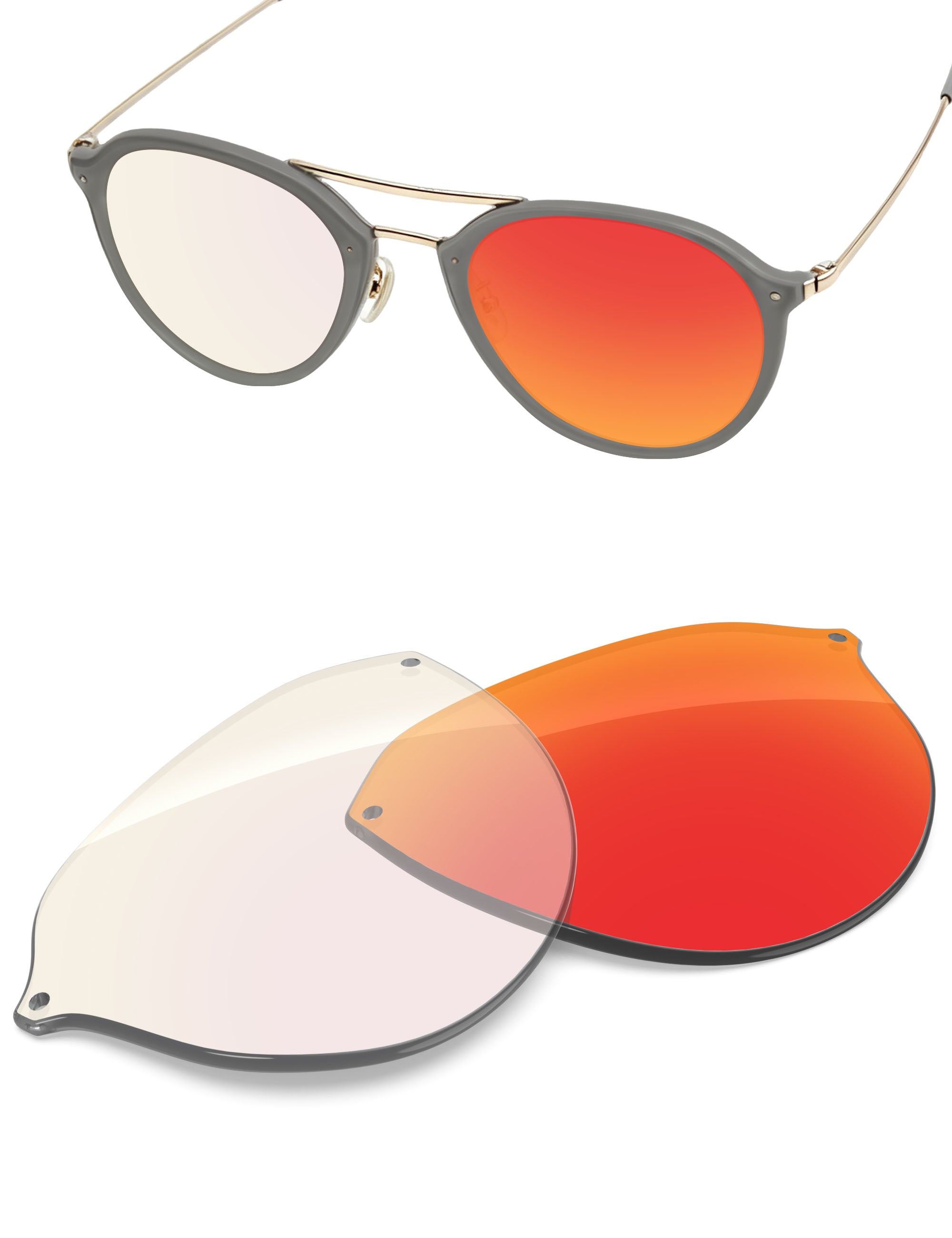 Fire Red FlashMirror™ Photochromic-Non-Polarized