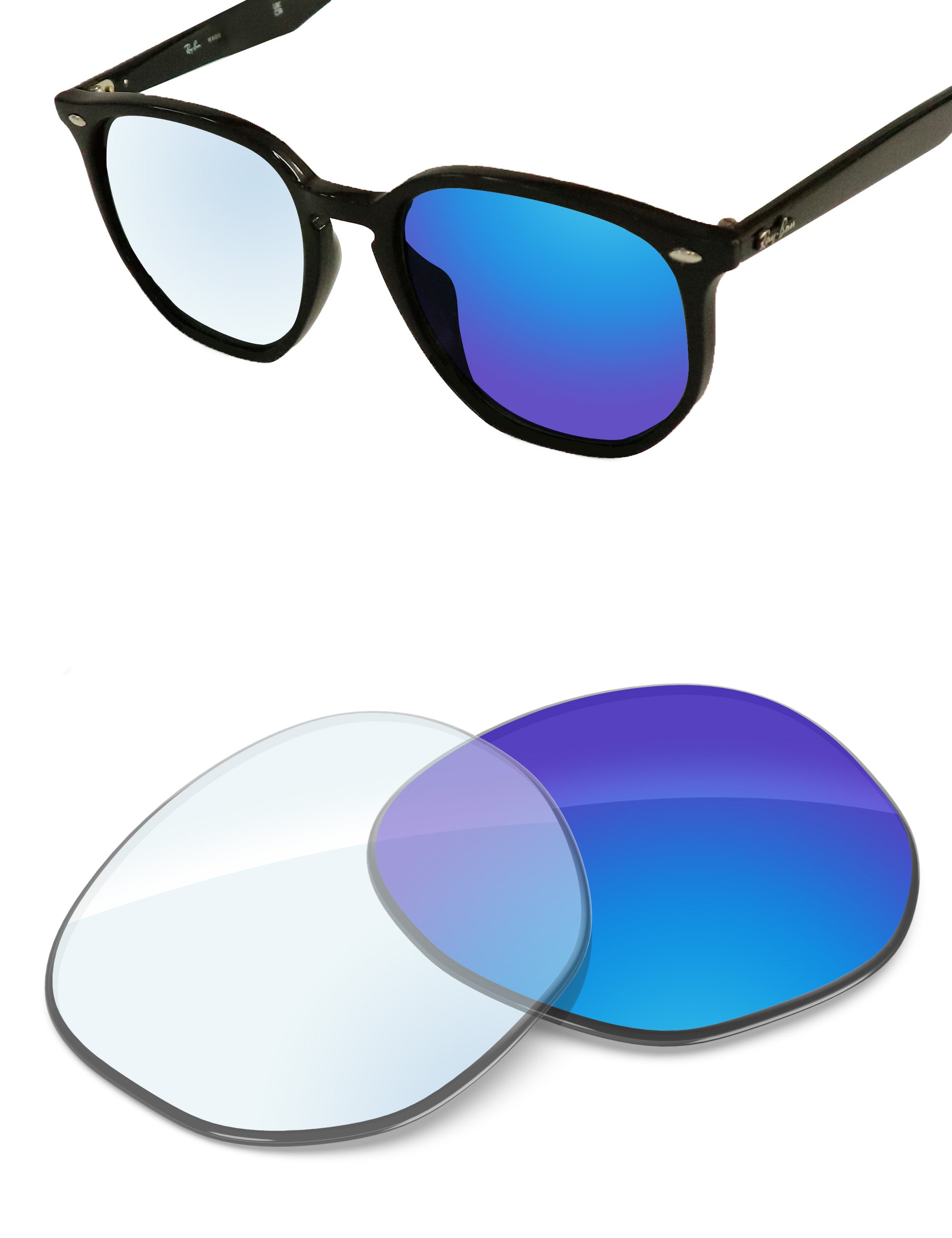Sky Blue FlashMirror™ Photochromic-Non-Polarized