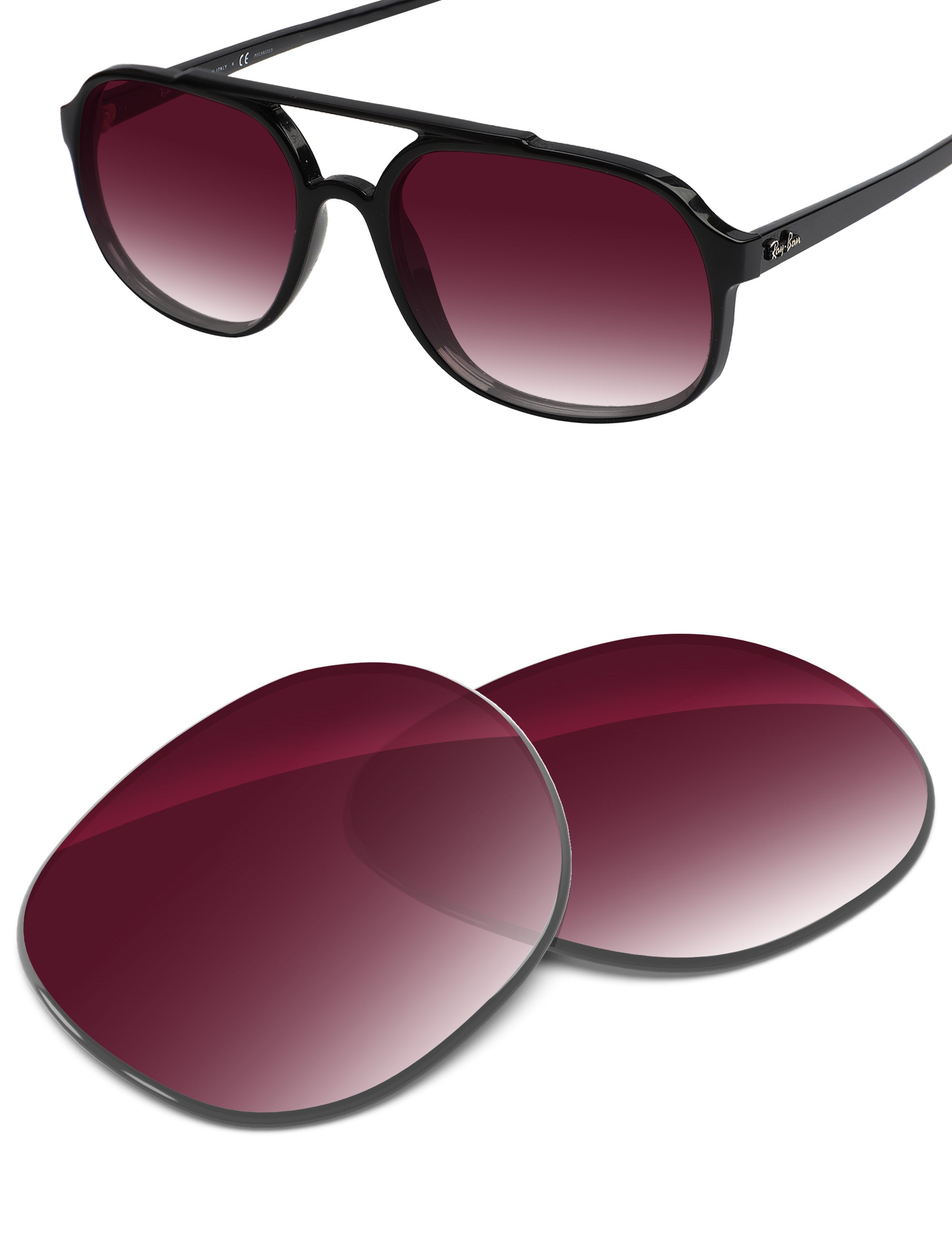 Wine Red Gradient-Non-Polarized