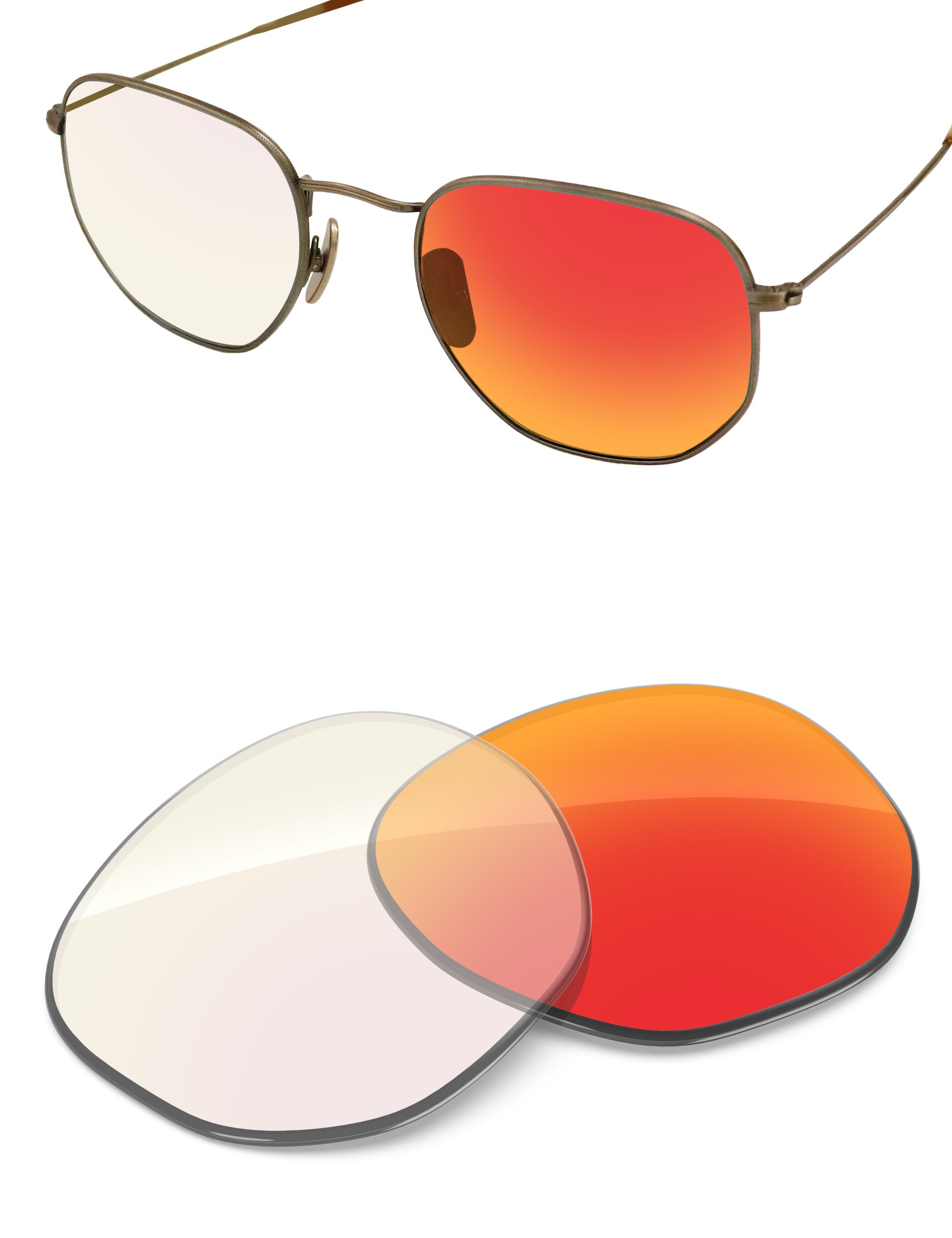 Fire Red FlashMirror™ Photochromic-Non-Polarized