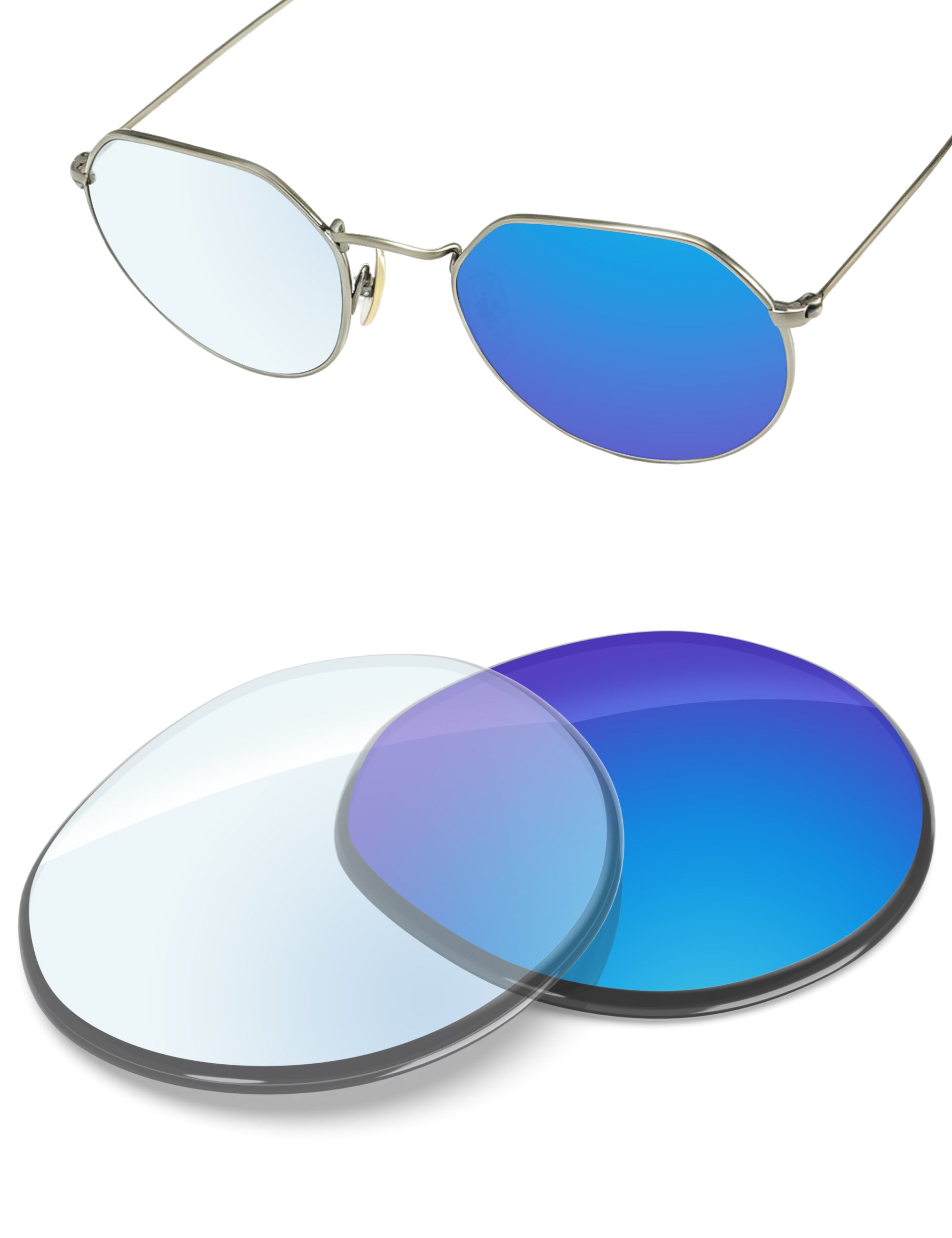 Sky Blue FlashMirror™ Photochromic-Non-Polarized