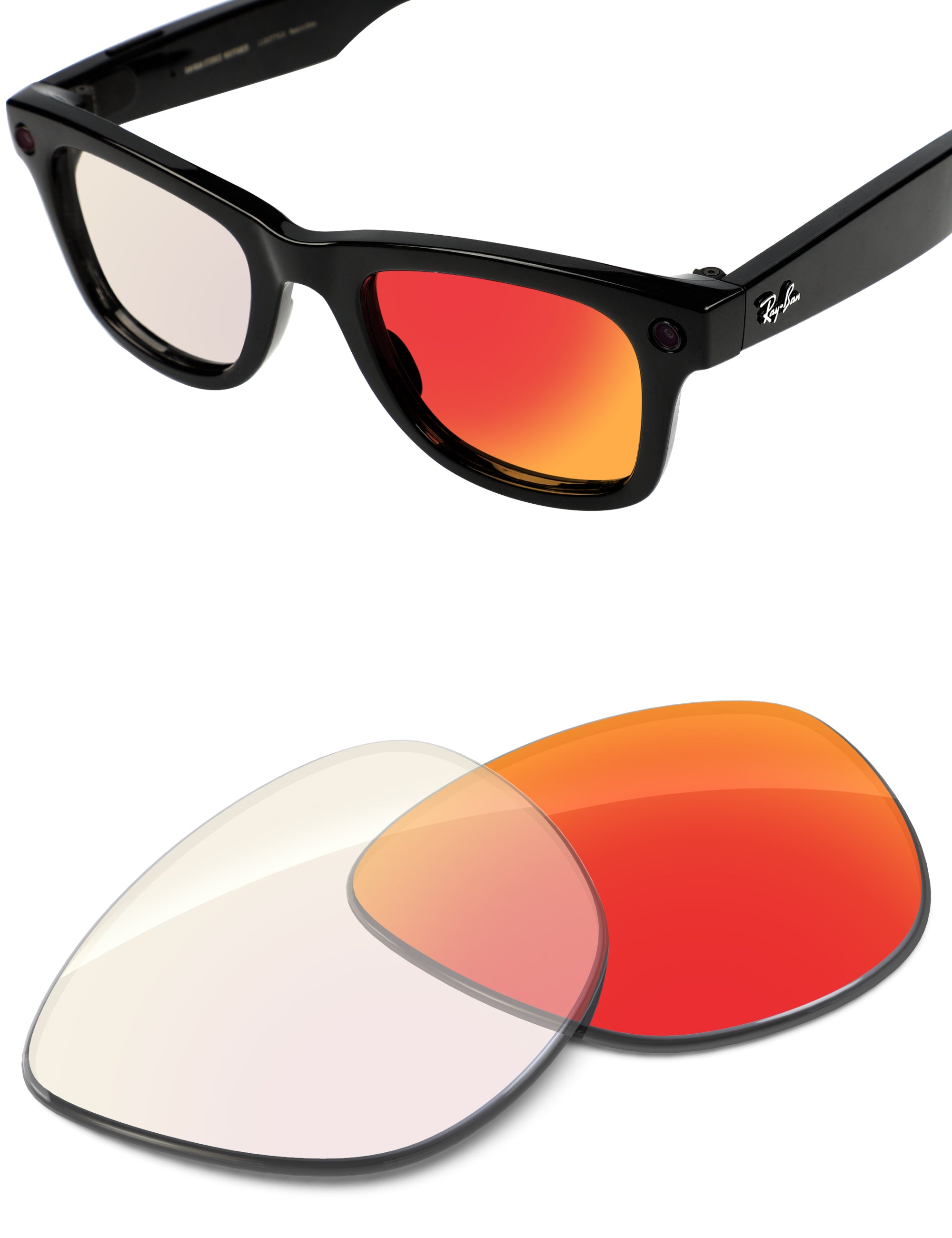 Fire Red FlashMirror™ Photochromic-Non-Polarized