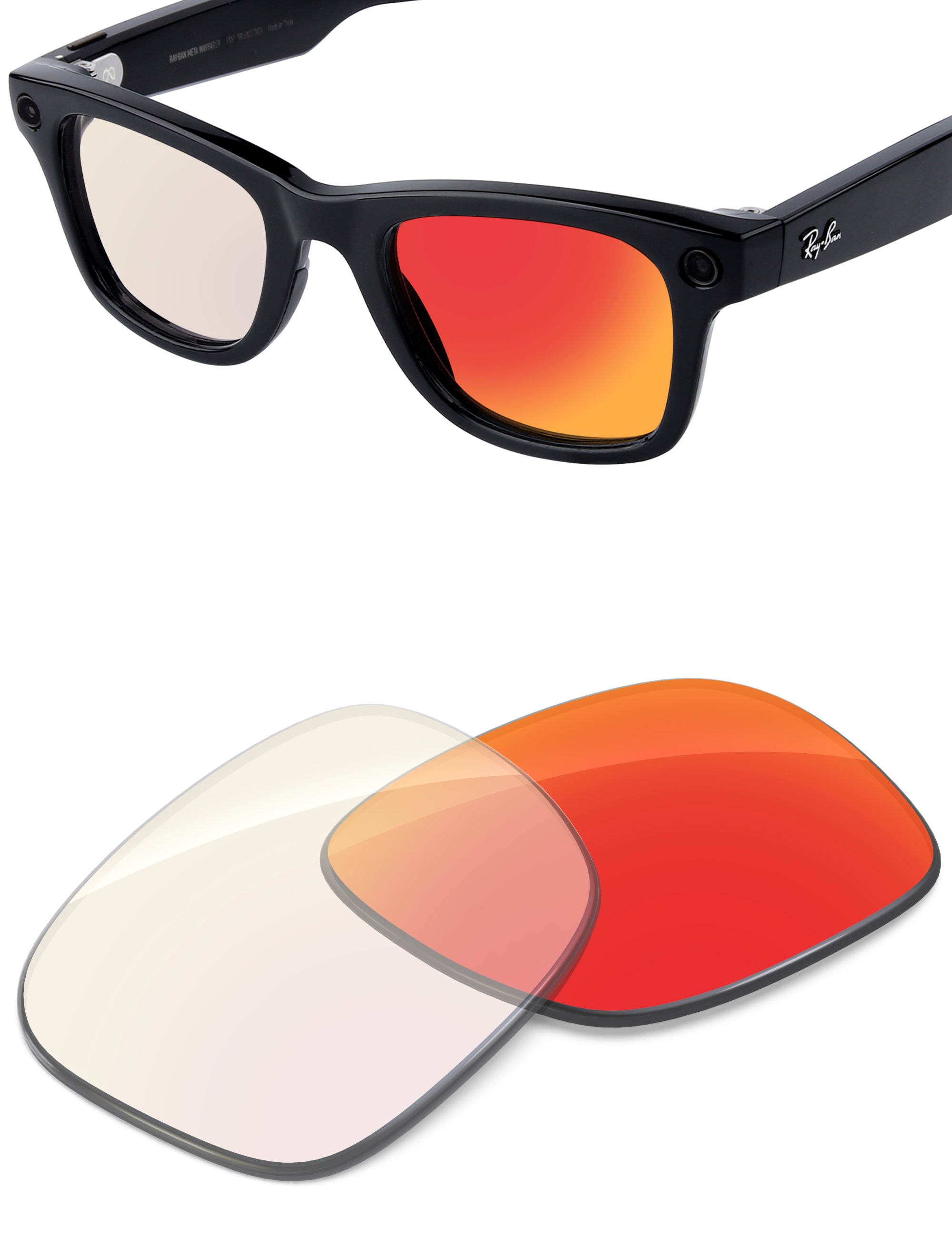 Fire Red FlashMirror™ Photochromic-Non-Polarized
