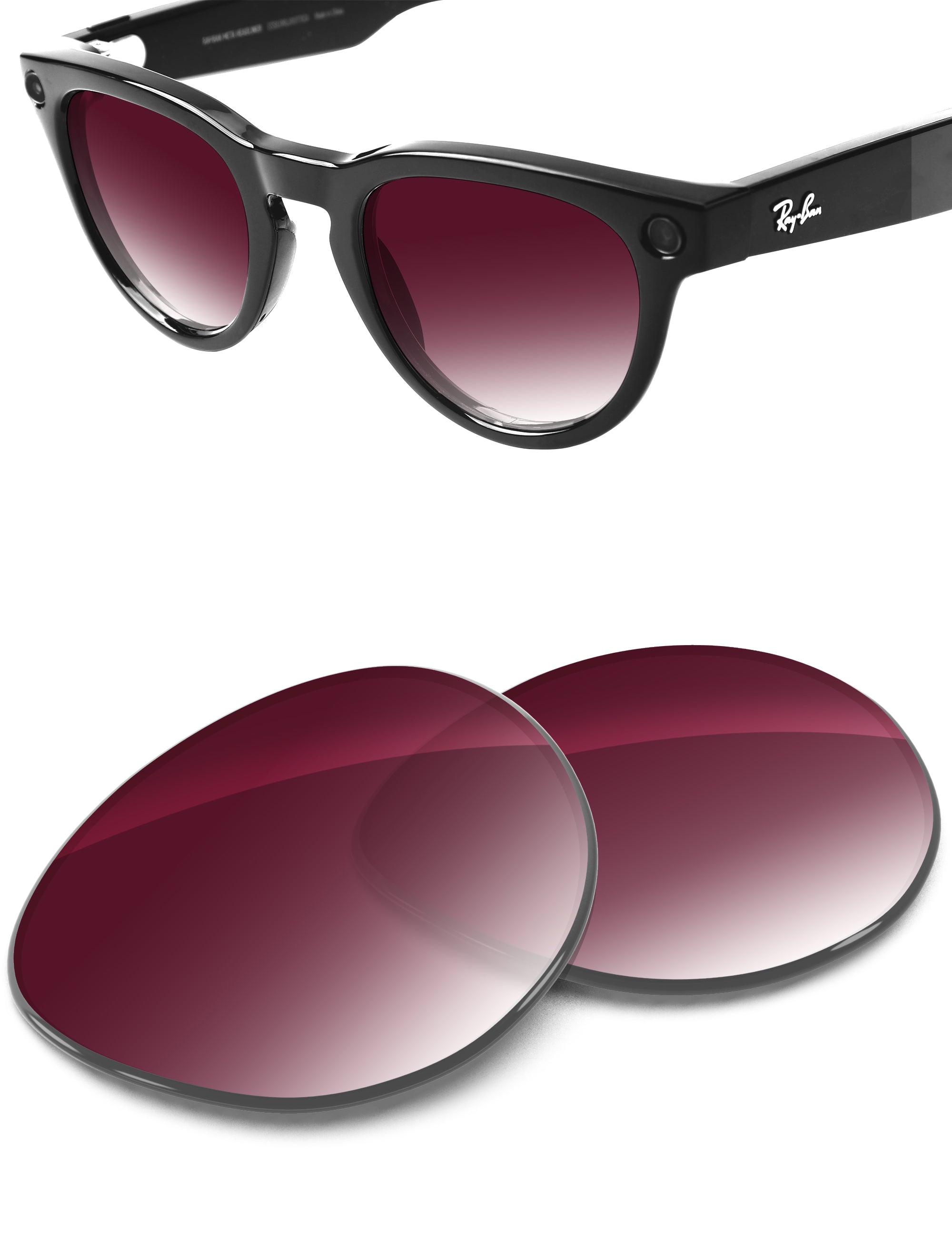 Wine Red Gradient-Non-Polarized