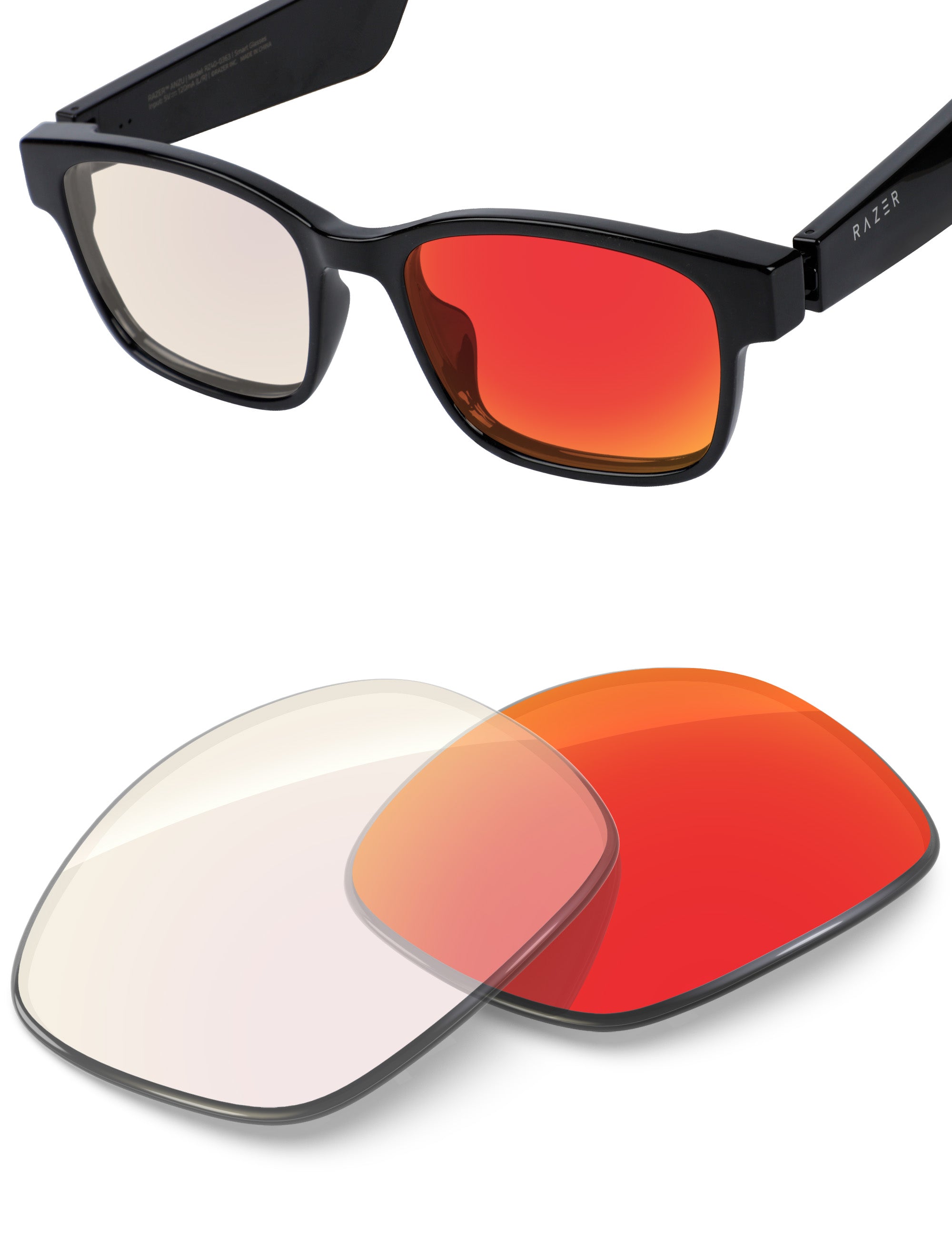 Fire Red FlashMirror™ Photochromic-Non-Polarized