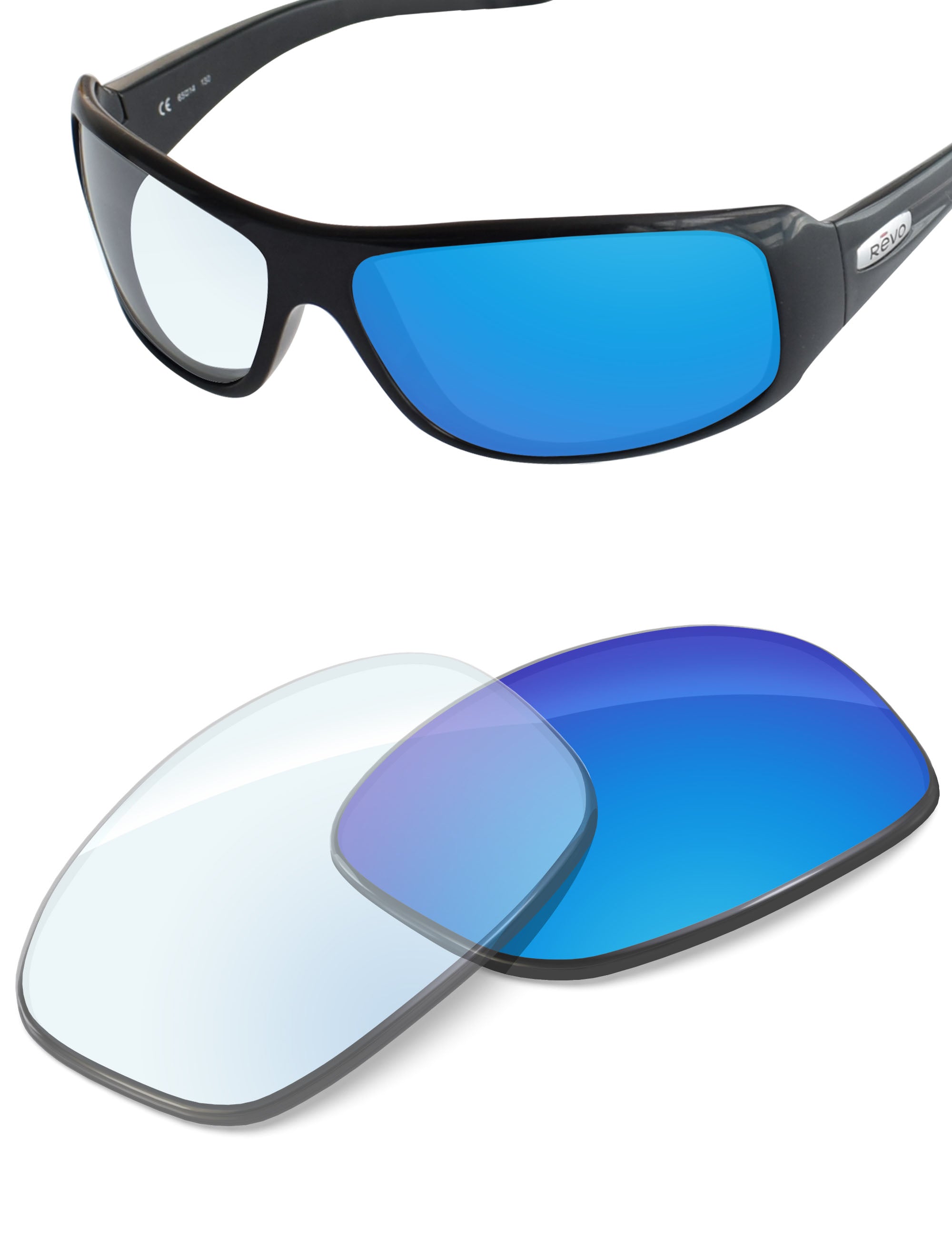 Sky Blue FlashMirror™ Photochromic-Non-Polarized