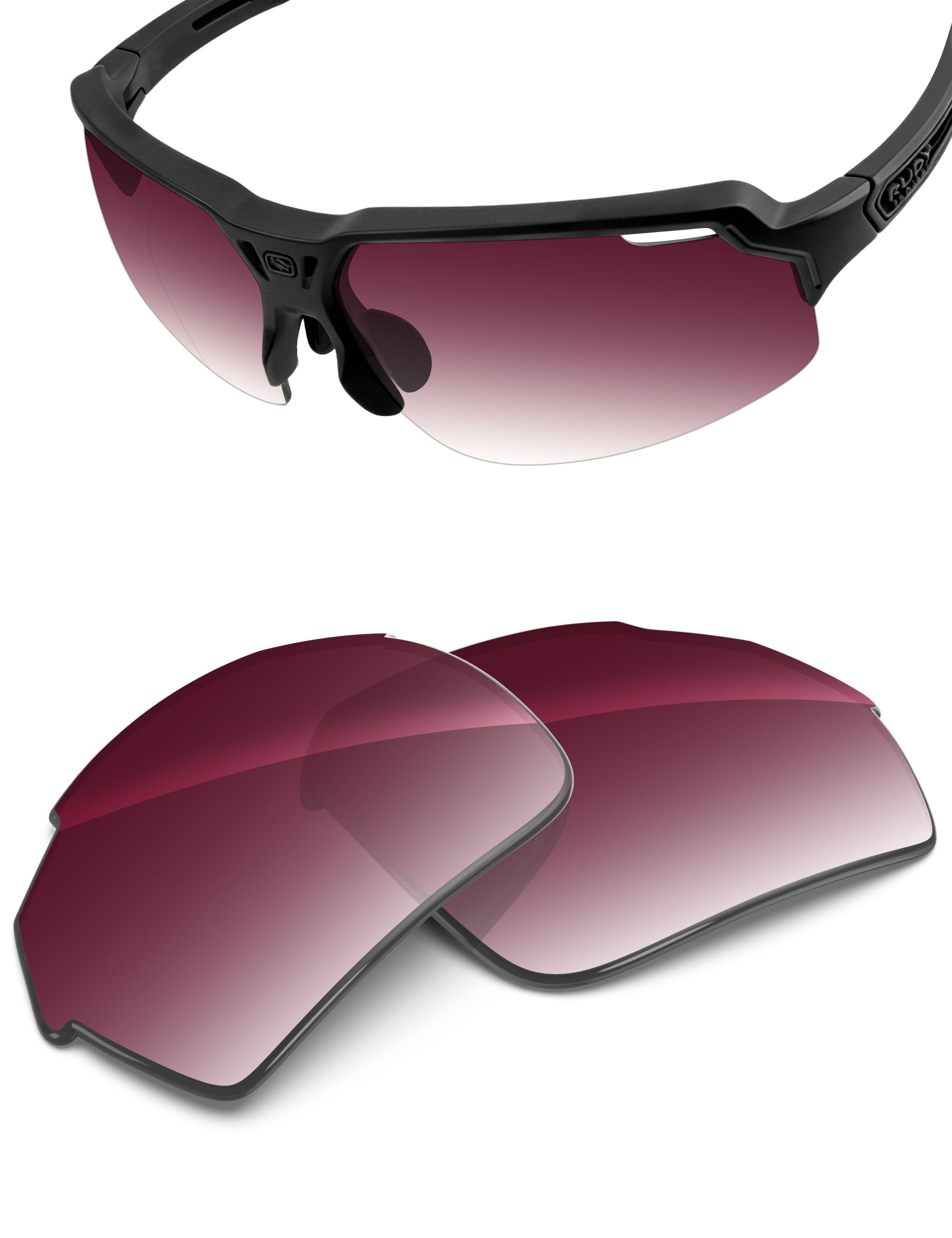 Wine Red Gradient-Non-Polarized