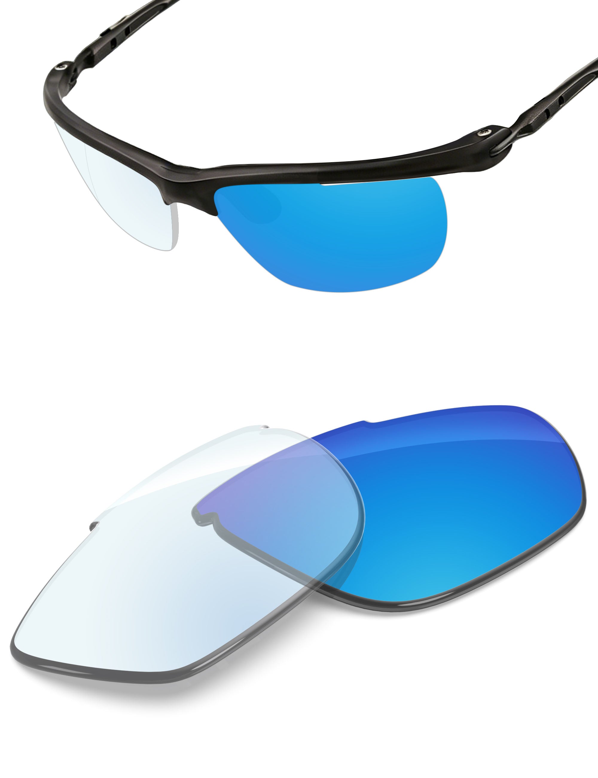 Sky Blue FlashMirror™ Photochromic-Non-Polarized