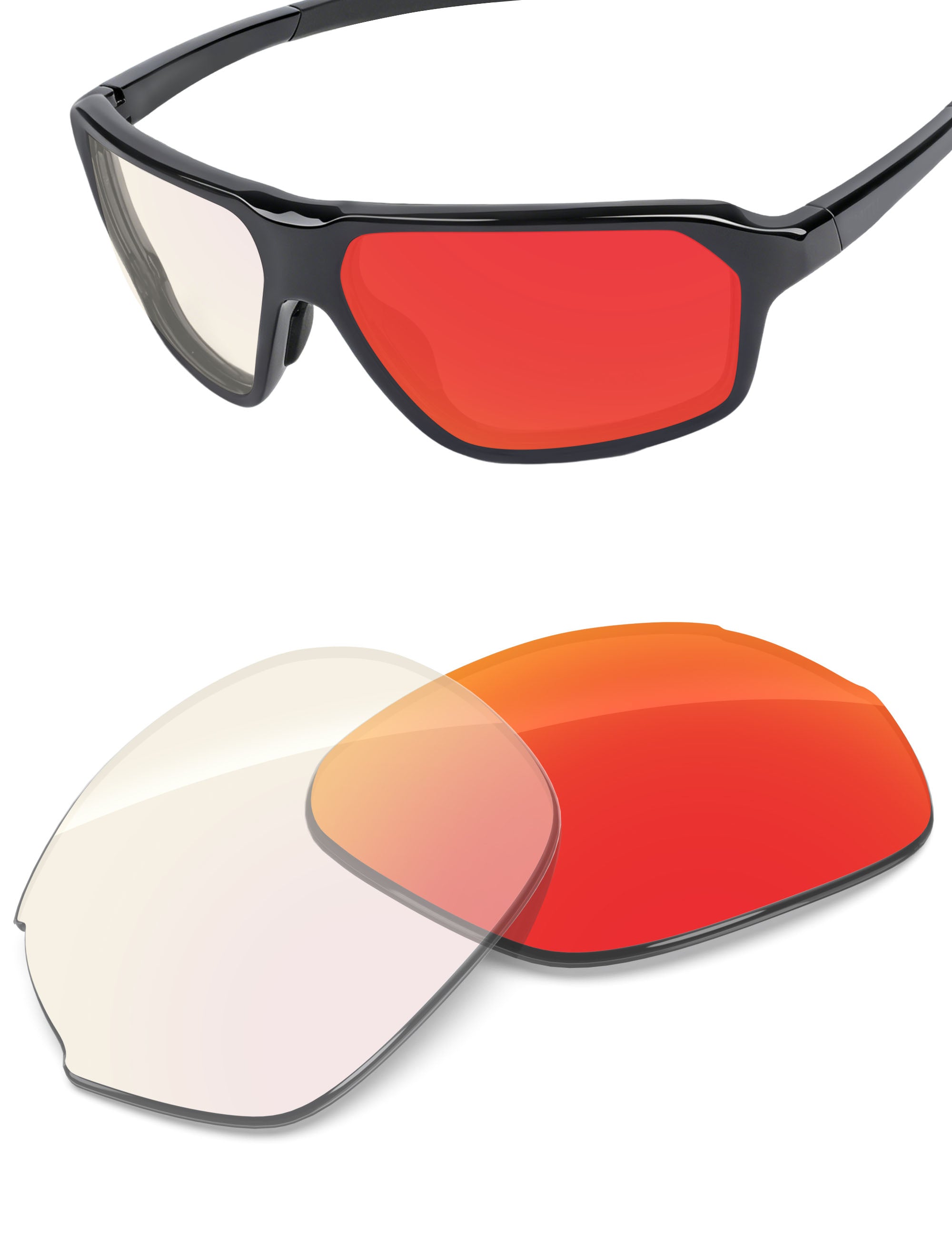 Fire Red FlashMirror™ Photochromic-Non-Polarized