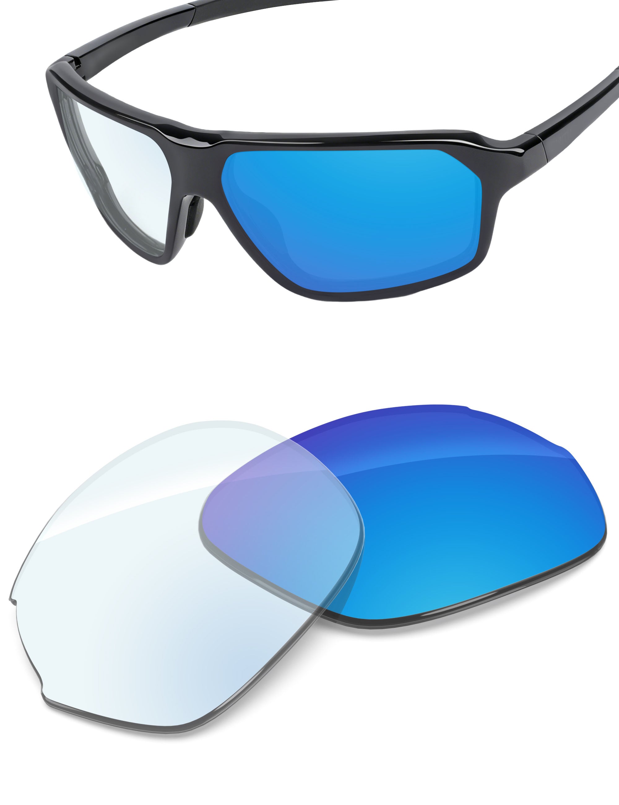 Sky Blue FlashMirror™ Photochromic-Non-Polarized