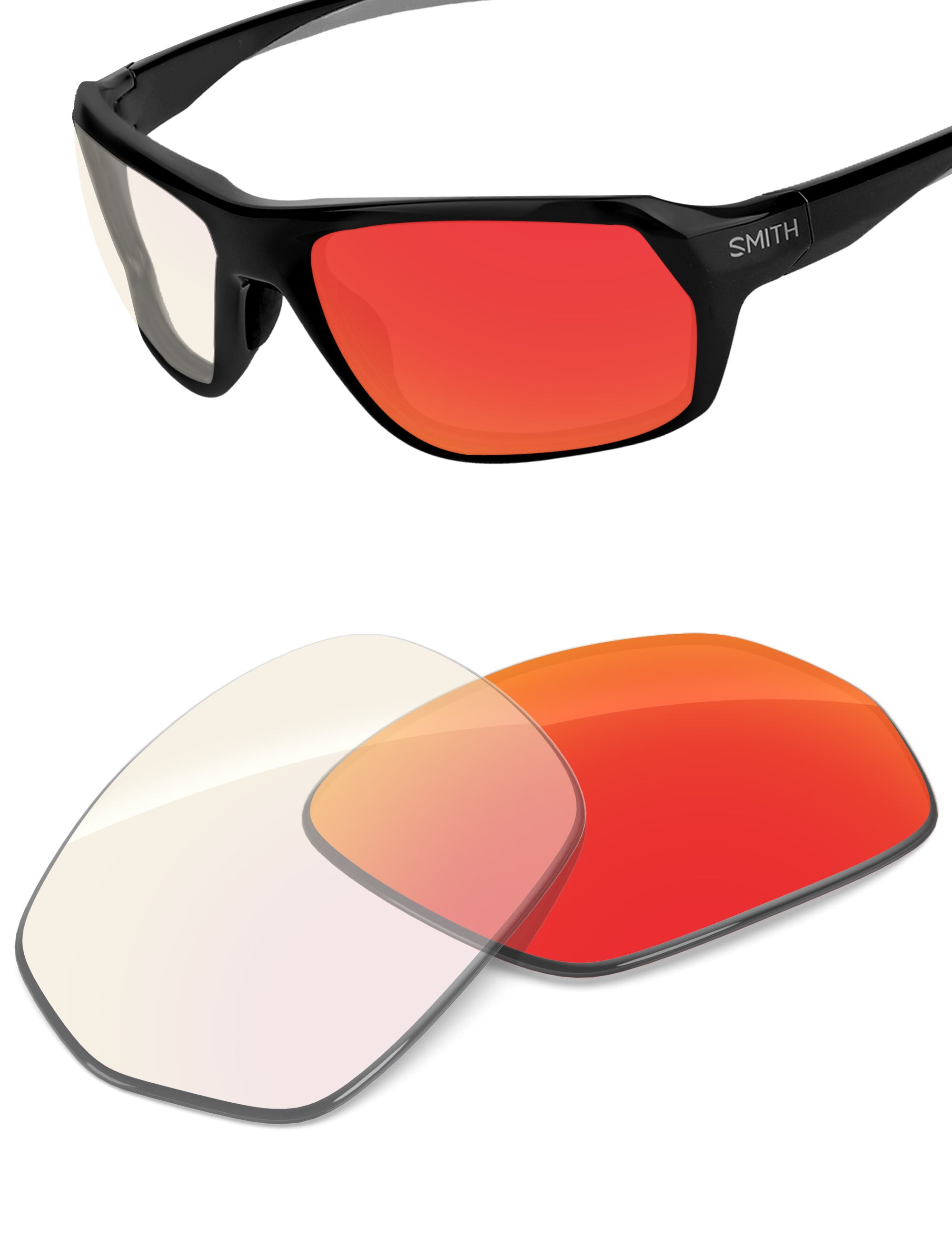 Fire Red FlashMirror™ Photochromic-Non-Polarized