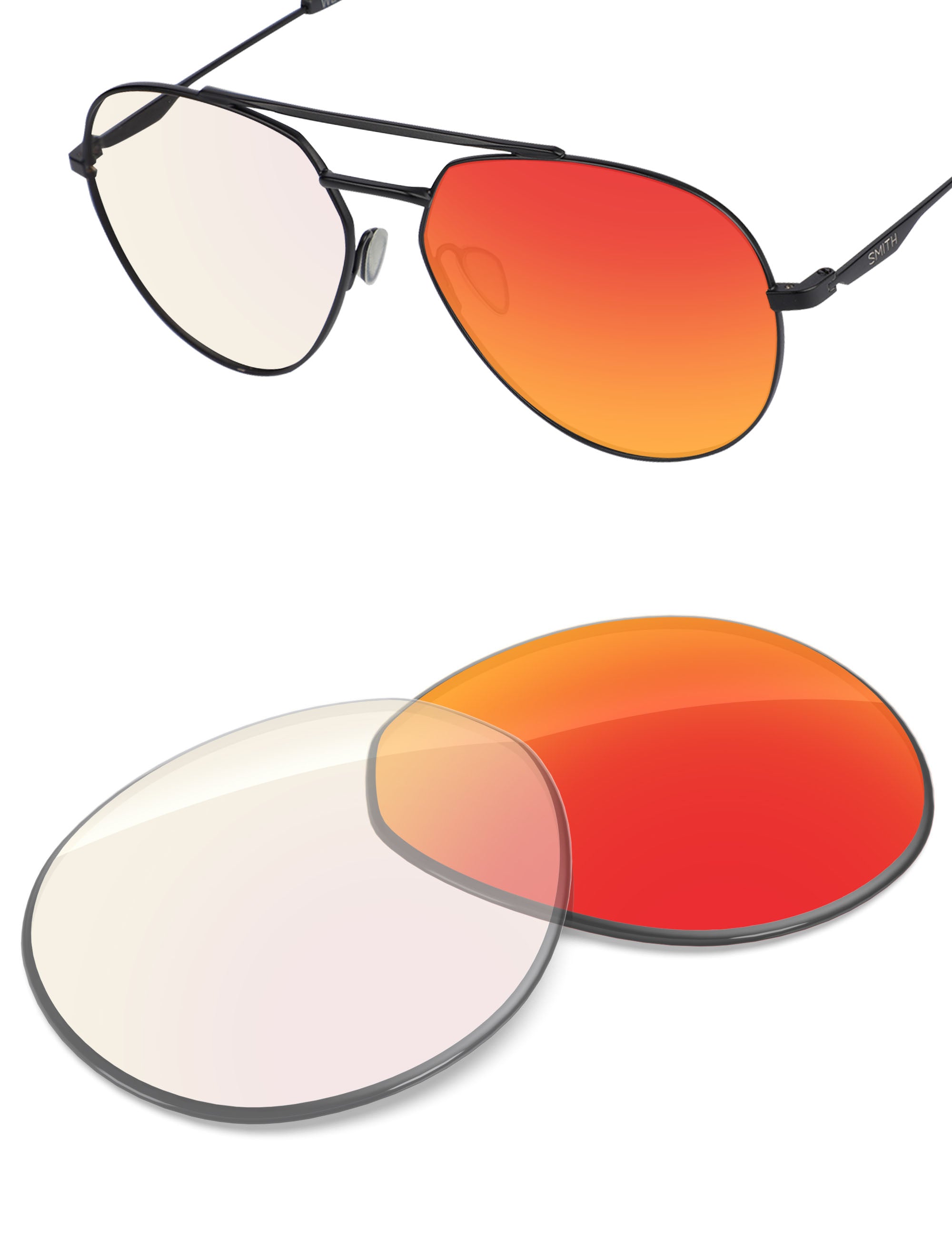 Fire Red FlashMirror™ Photochromic-Non-Polarized