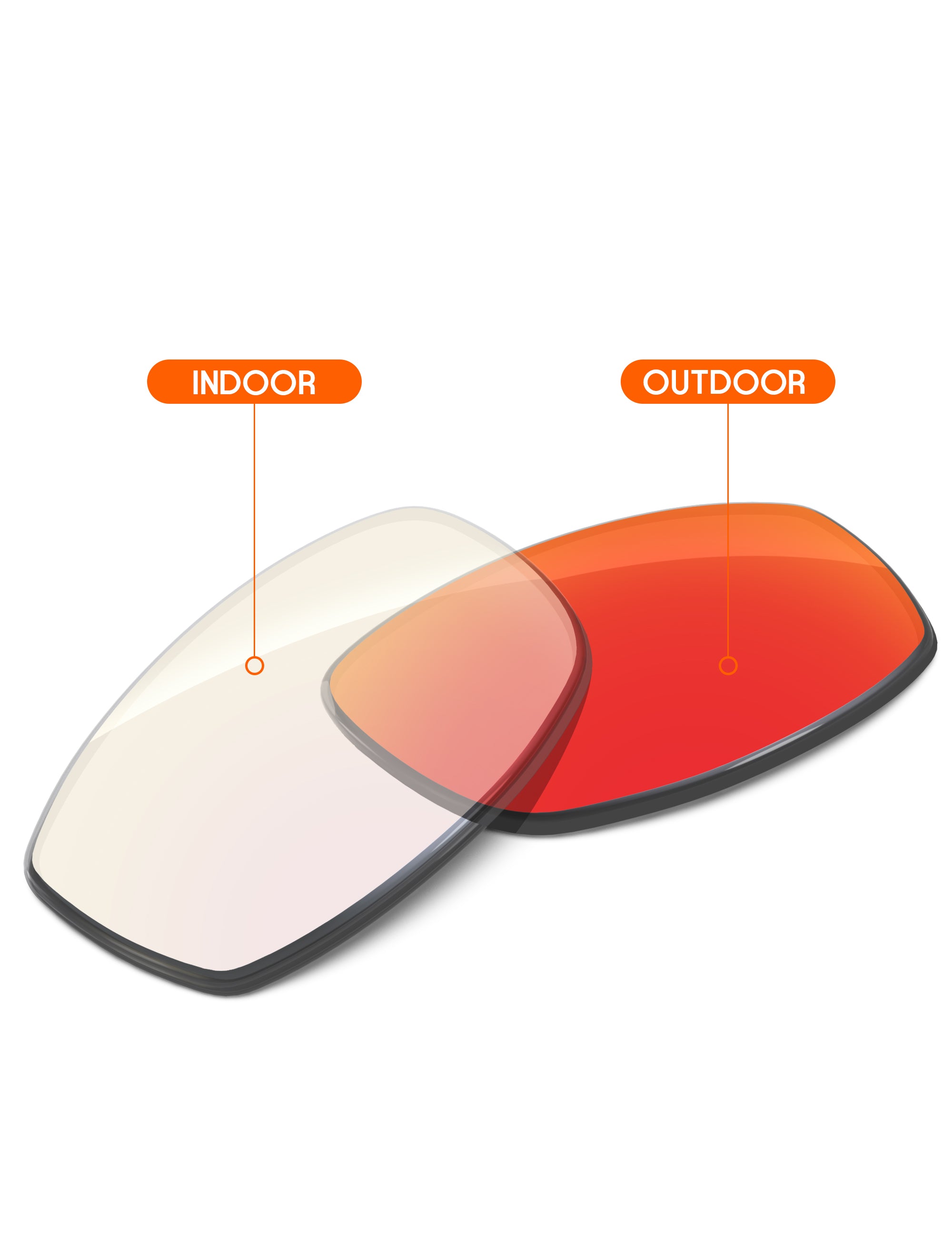 Fire Red FlashMirror™ Photochromic-Non-Polarized