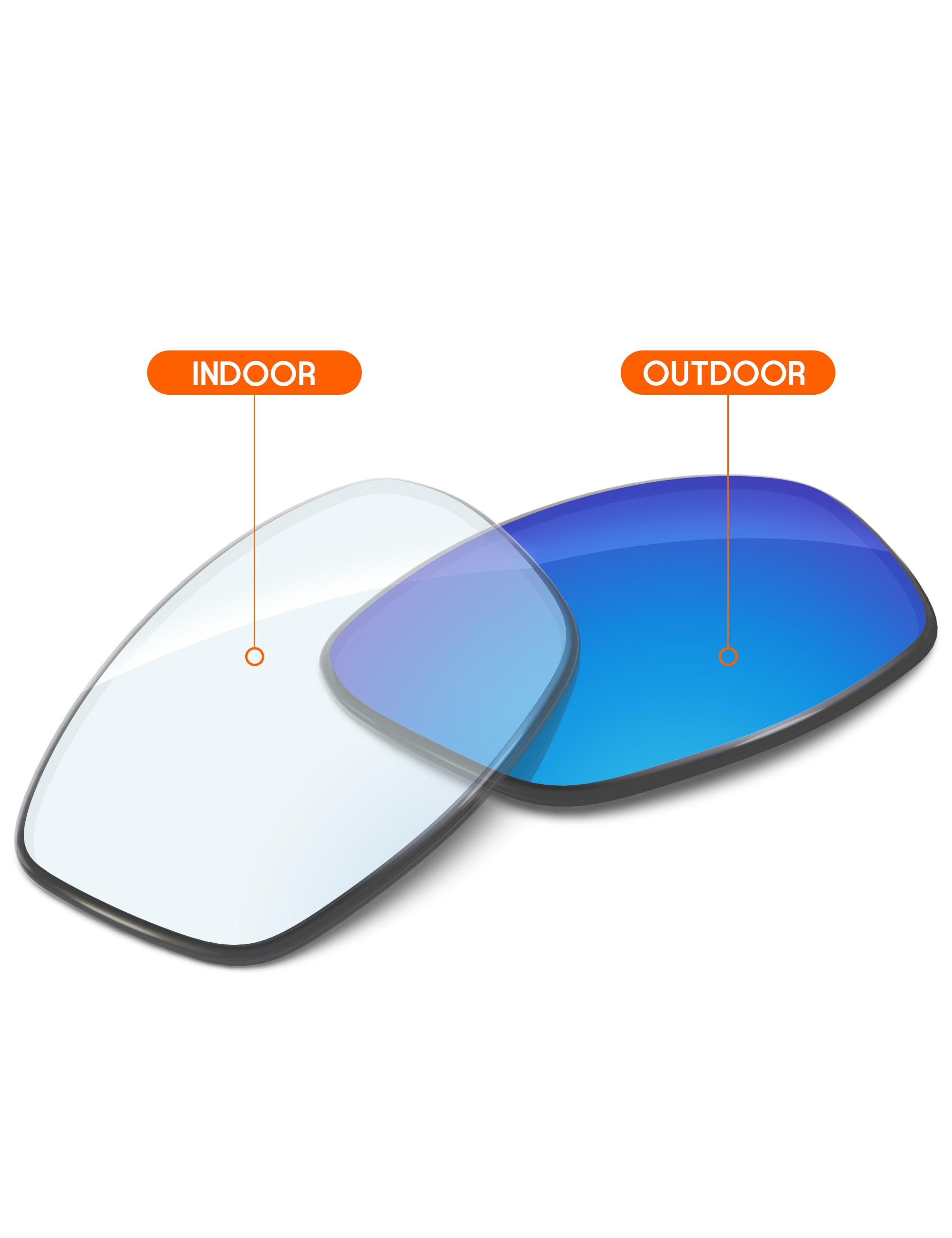 Sky Blue FlashMirror™ Photochromic-Non-Polarized