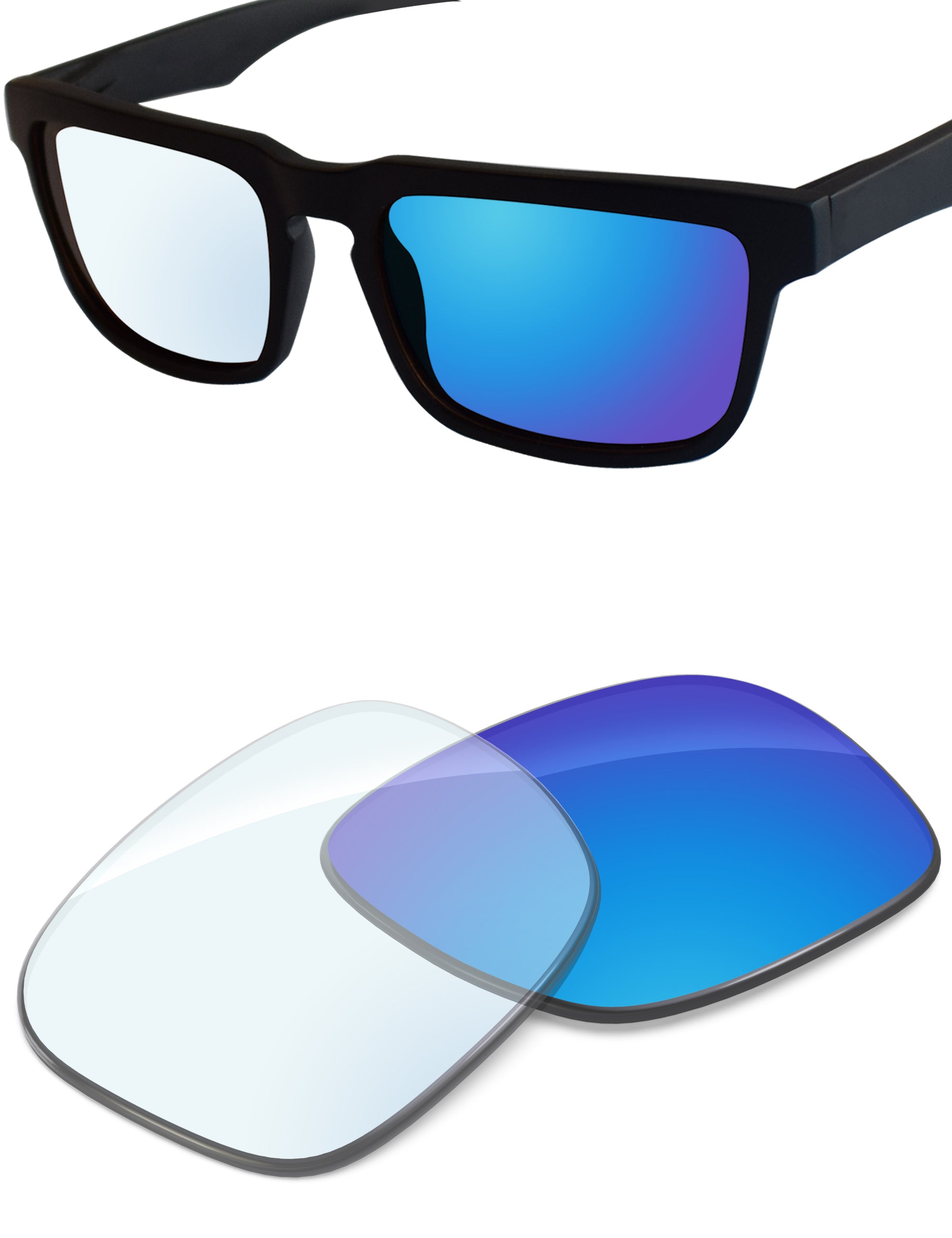 Sky Blue FlashMirror™ Photochromic-Non-Polarized