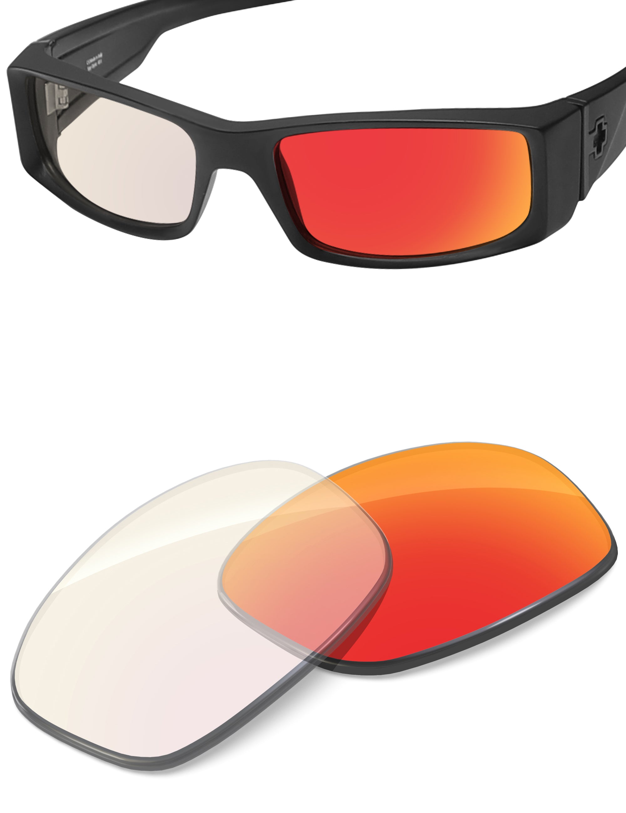 Fire Red FlashMirror™ Photochromic-Non-Polarized