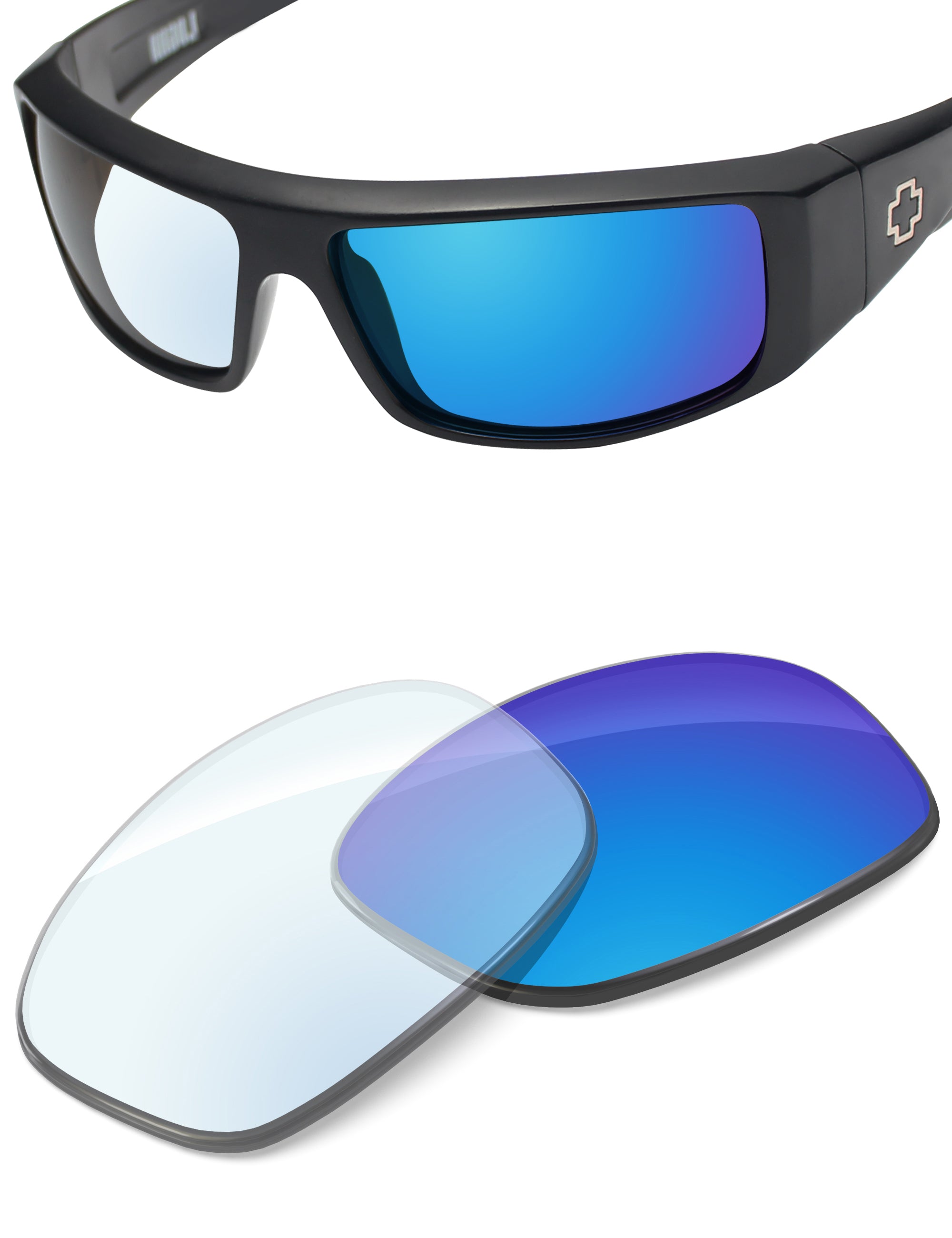 Sky Blue FlashMirror™ Photochromic-Non-Polarized