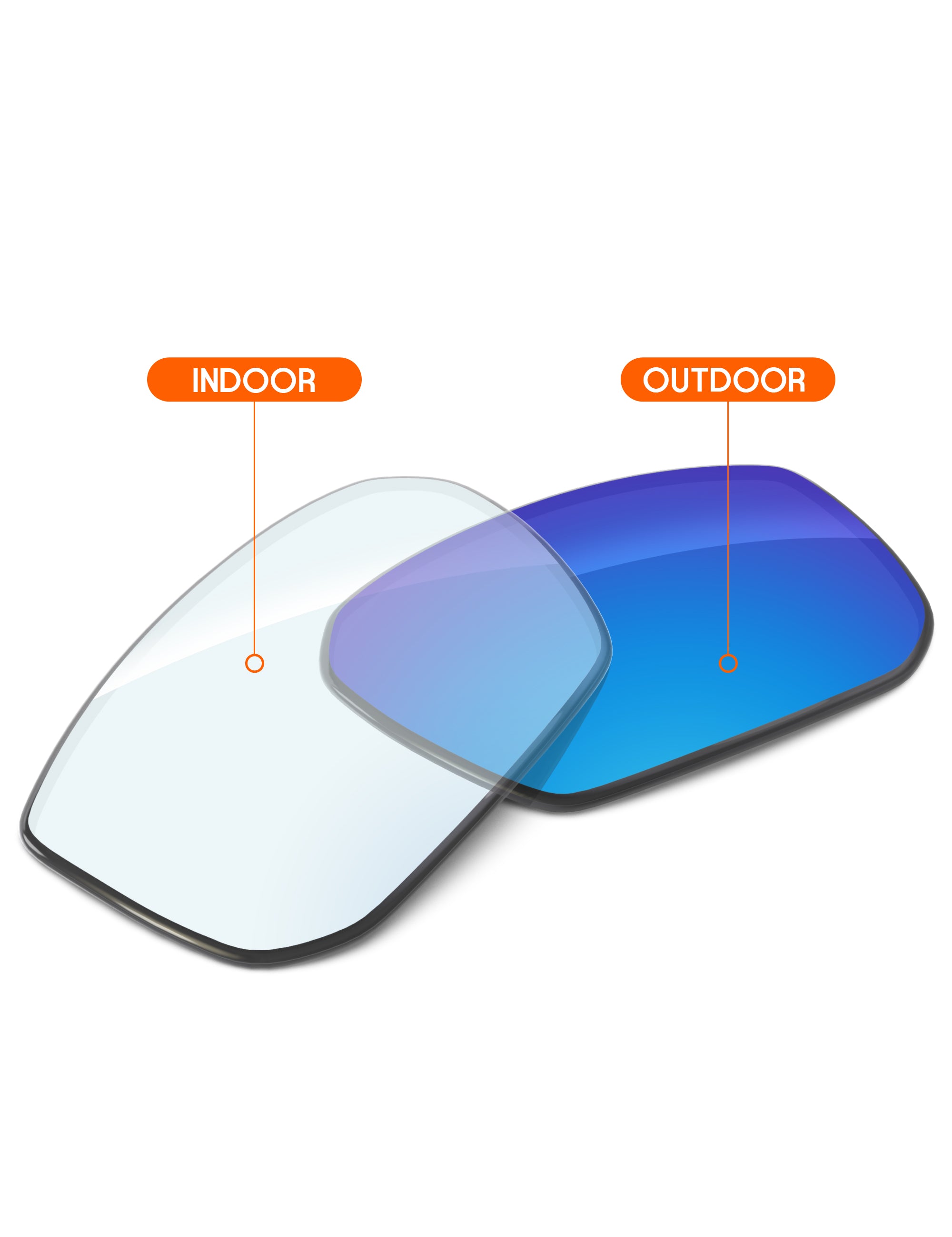Sky Blue FlashMirror™ Photochromic-Non-Polarized