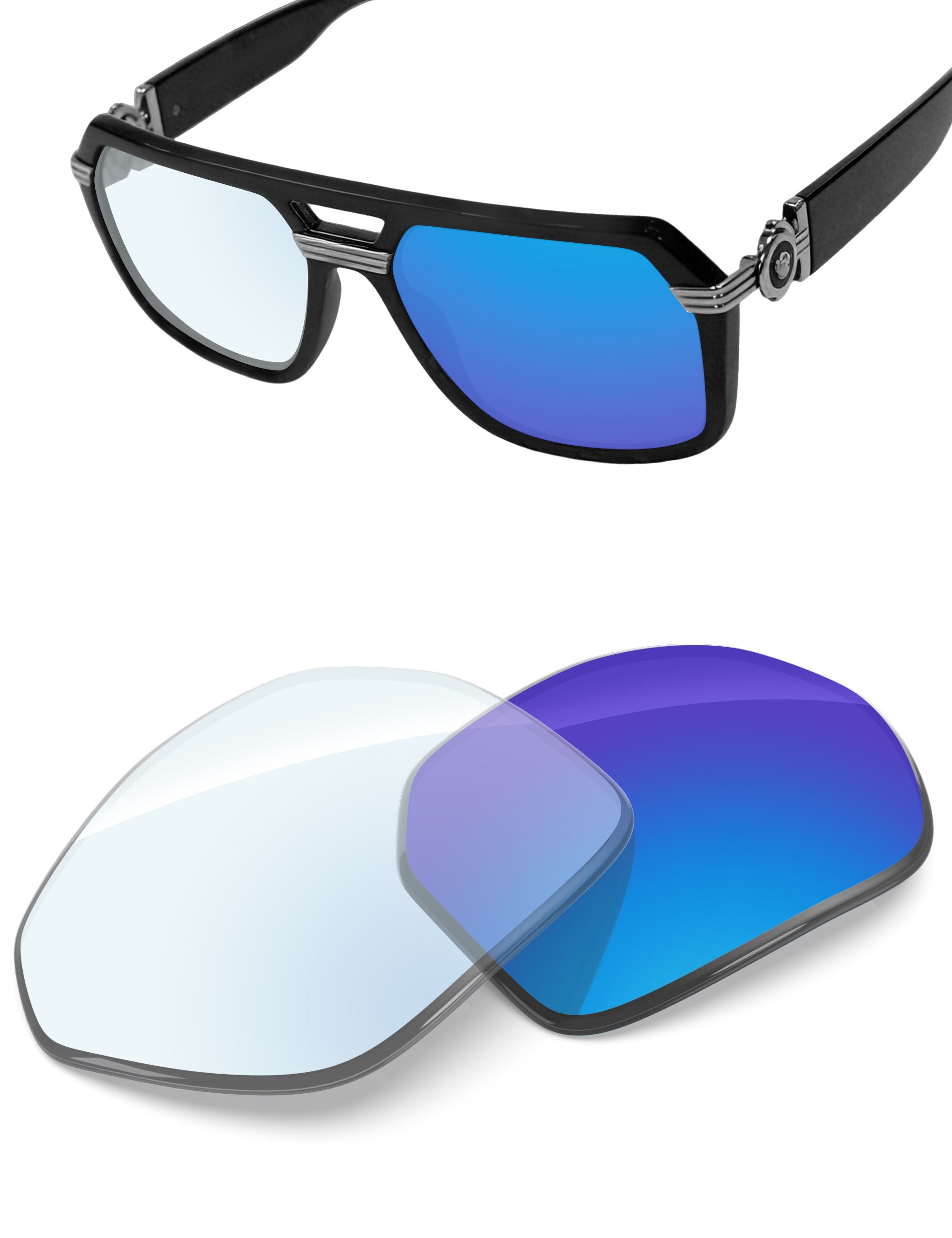 Sky Blue FlashMirror™ Photochromic-Non-Polarized