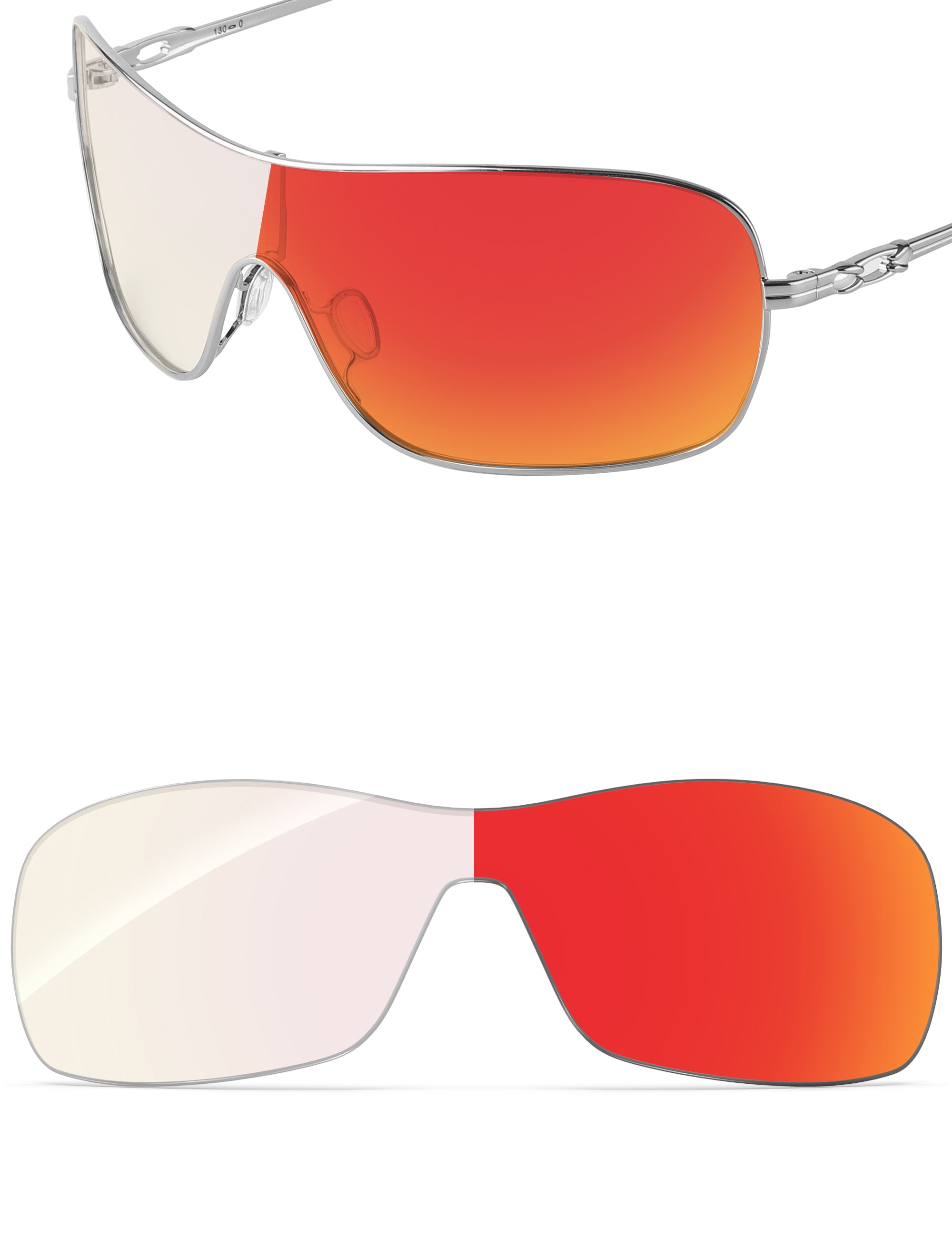 Fire Red FlashMirror™ Photochromic-Non-Polarized