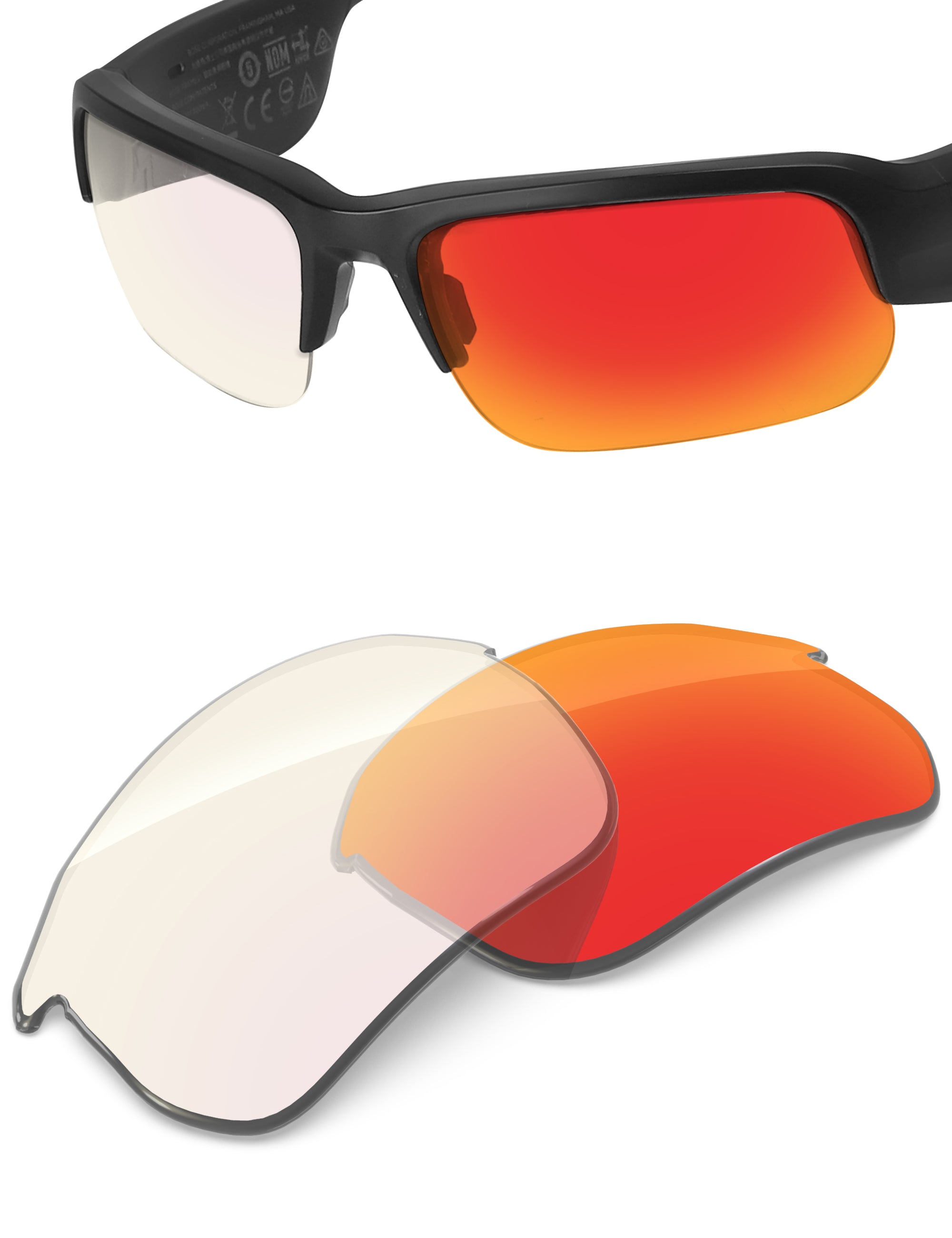 Fire Red FlashMirror™ Photochromic-Non-Polarized