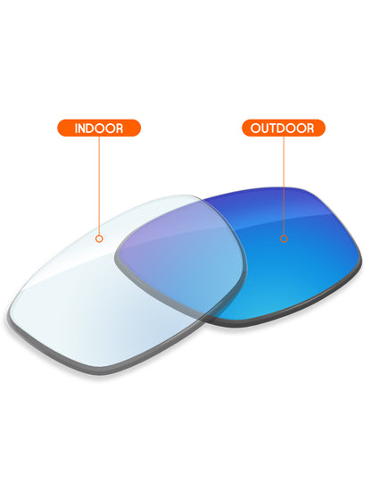Sky Blue FlashMirror™ Photochromic-Non-Polarized