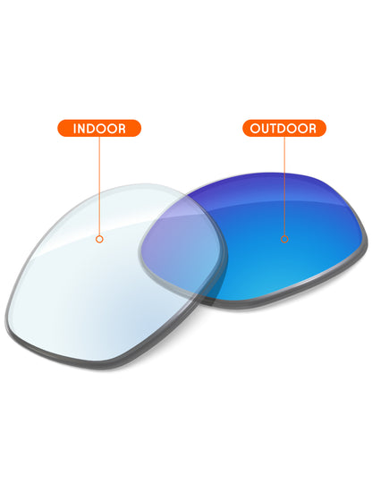 Sky Blue FlashMirror™ Photochromic-Non-Polarized