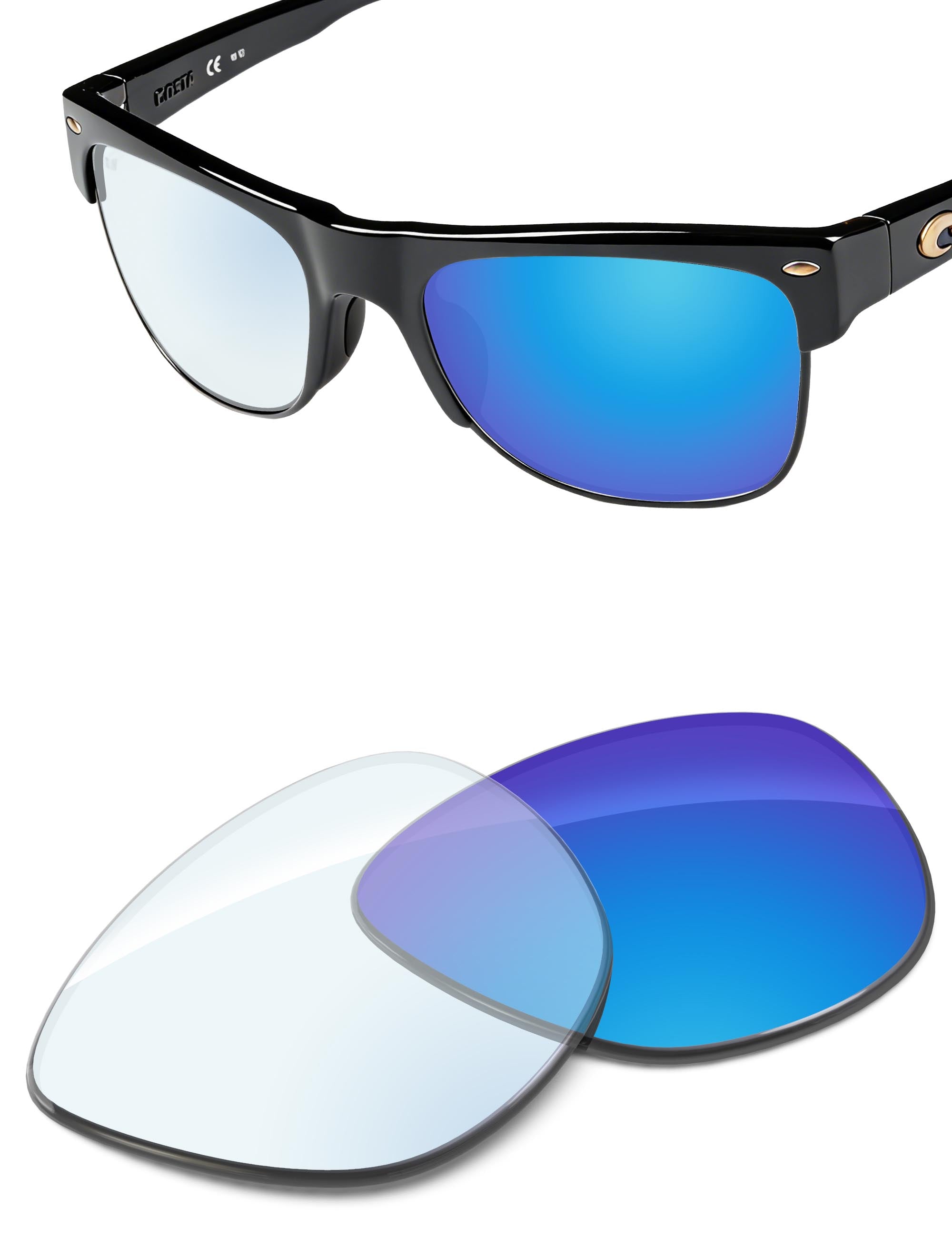 Sky Blue FlashMirror™ Photochromic-Non-Polarized