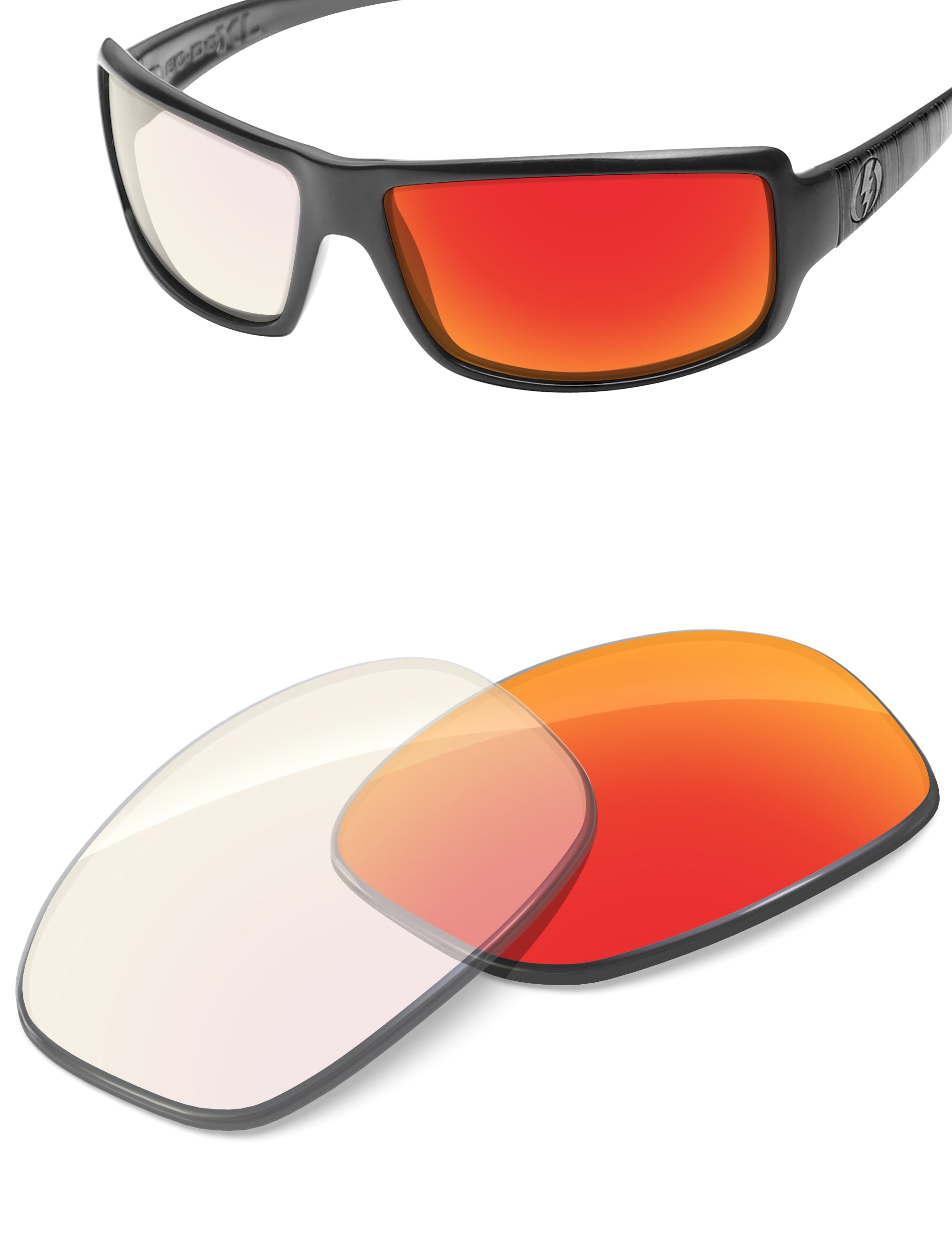 Fire Red FlashMirror™ Photochromic-Non-Polarized