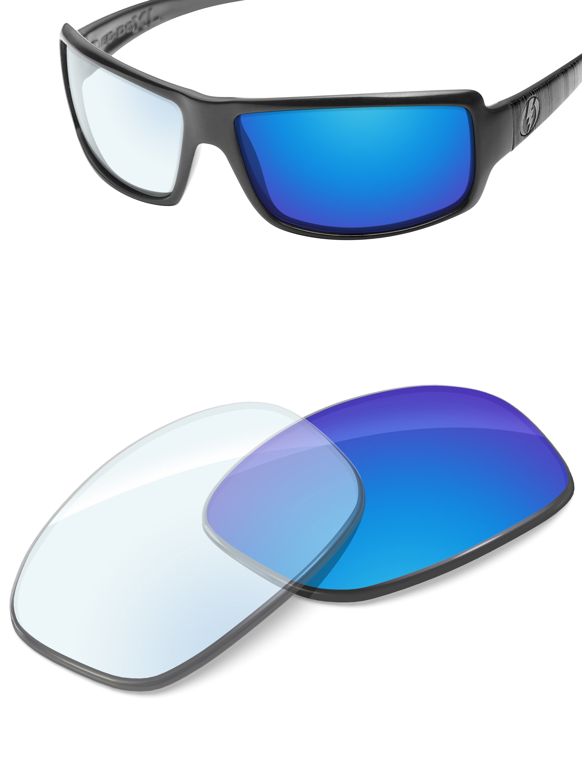 Sky Blue FlashMirror™ Photochromic-Non-Polarized