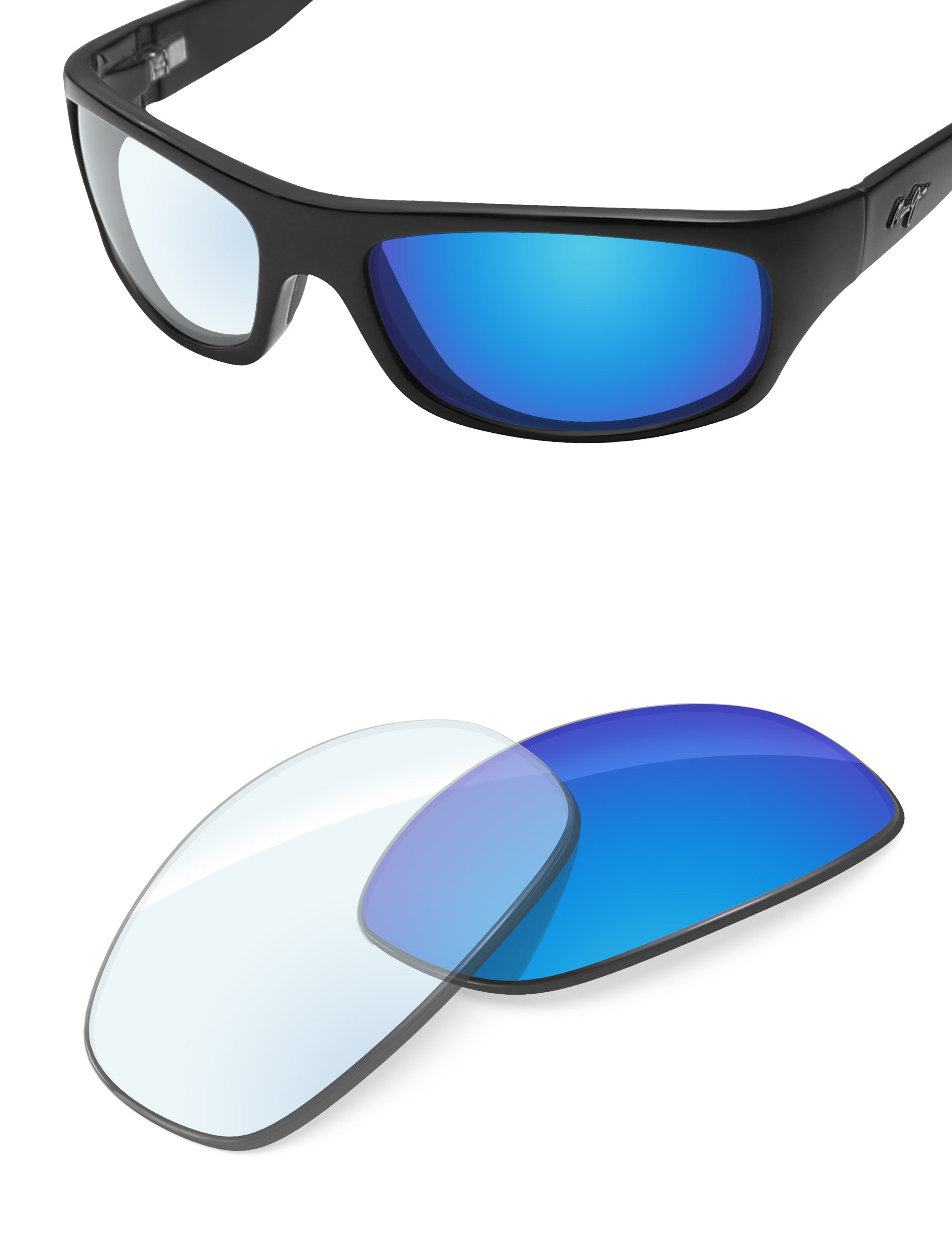 Sky Blue FlashMirror™ Photochromic-Non-Polarized