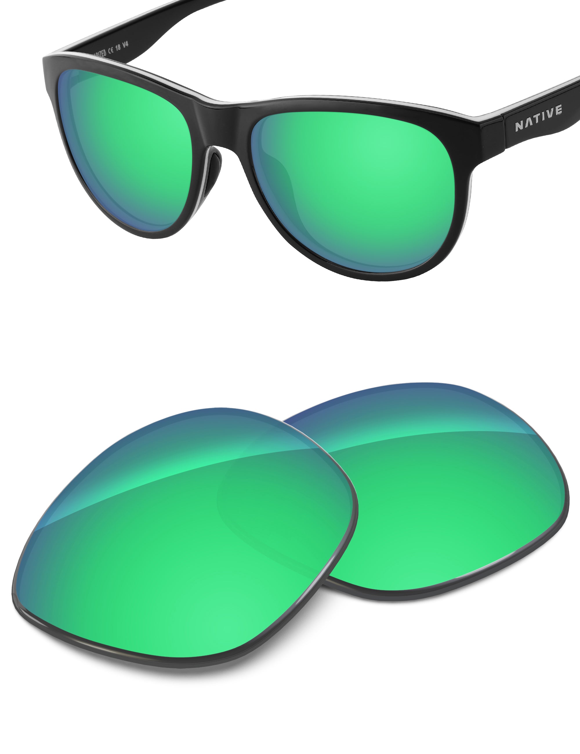 Emerald Green FlashMirror™-Non-Polarized
