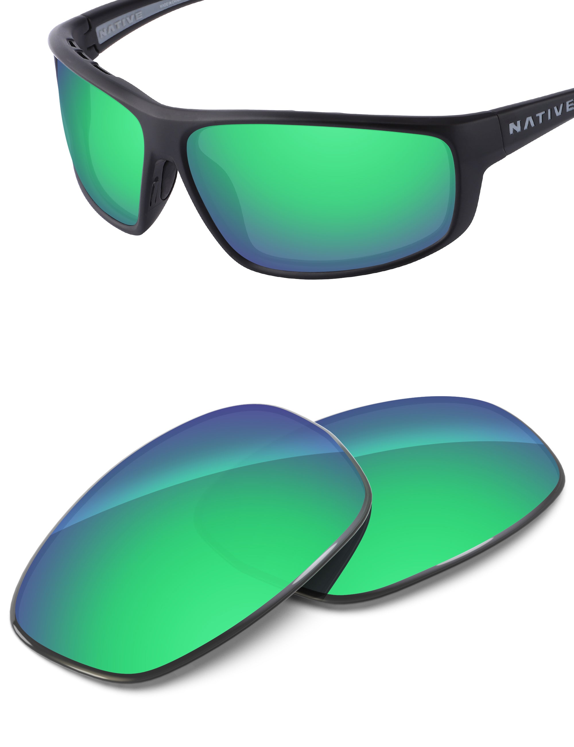 Emerald Green FlashMirror™-Non-Polarized