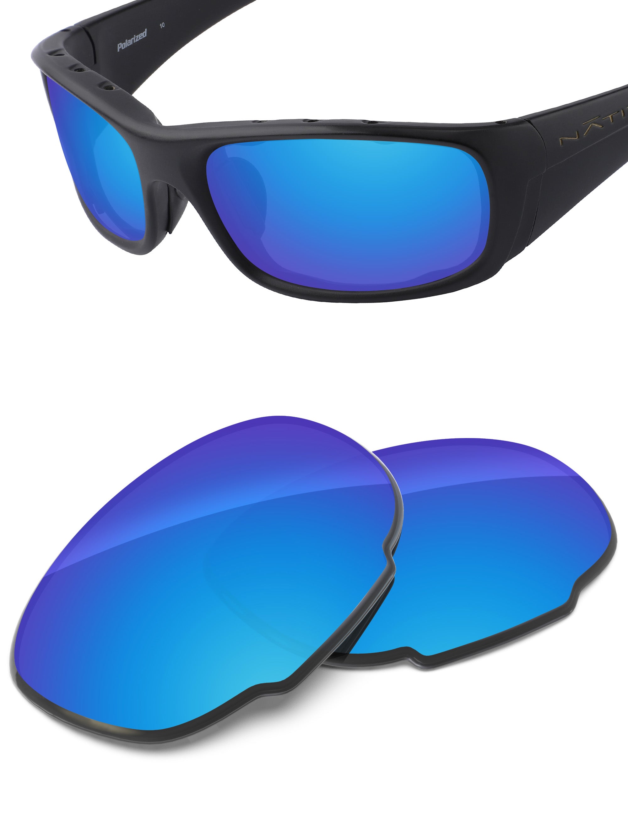 Sky Blue FlashMirror™-Non-Polarized