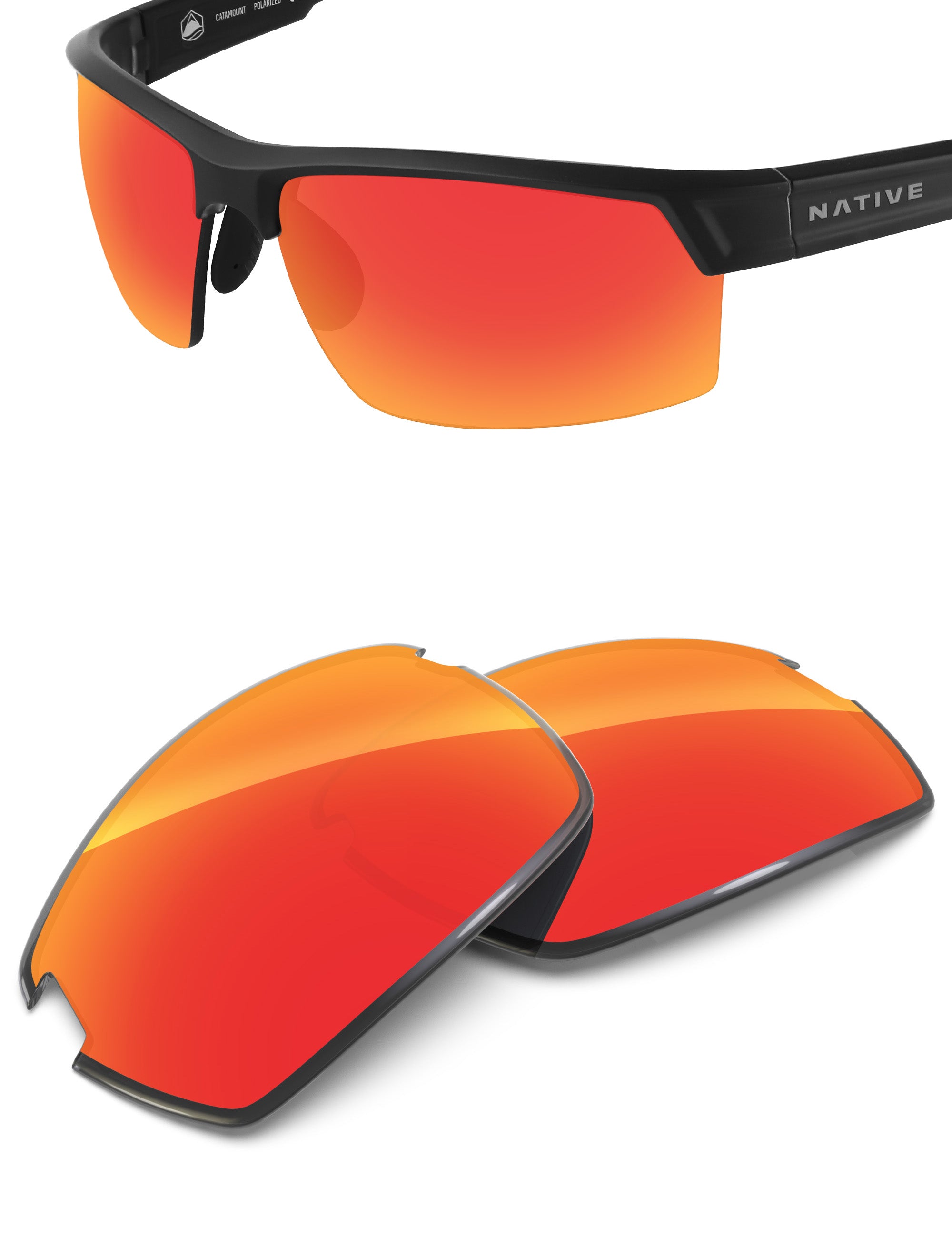Fire Red FlashMirror™-Non-Polarized