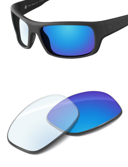 Sky Blue FlashMirror™ Photochromic-Non-Polarized